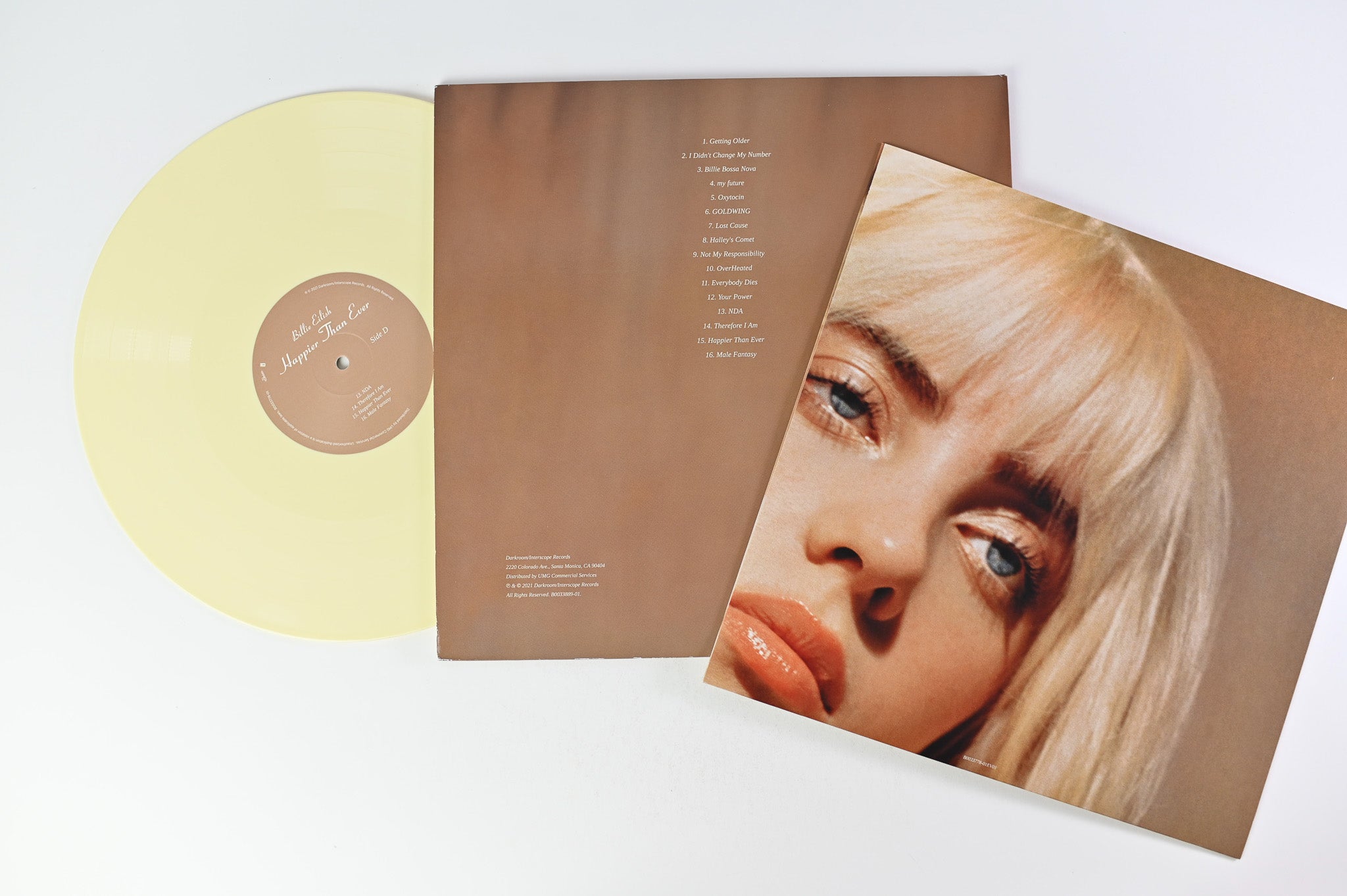 Billie Eilish - Happier Than Ever on Interscope Pale Yellow