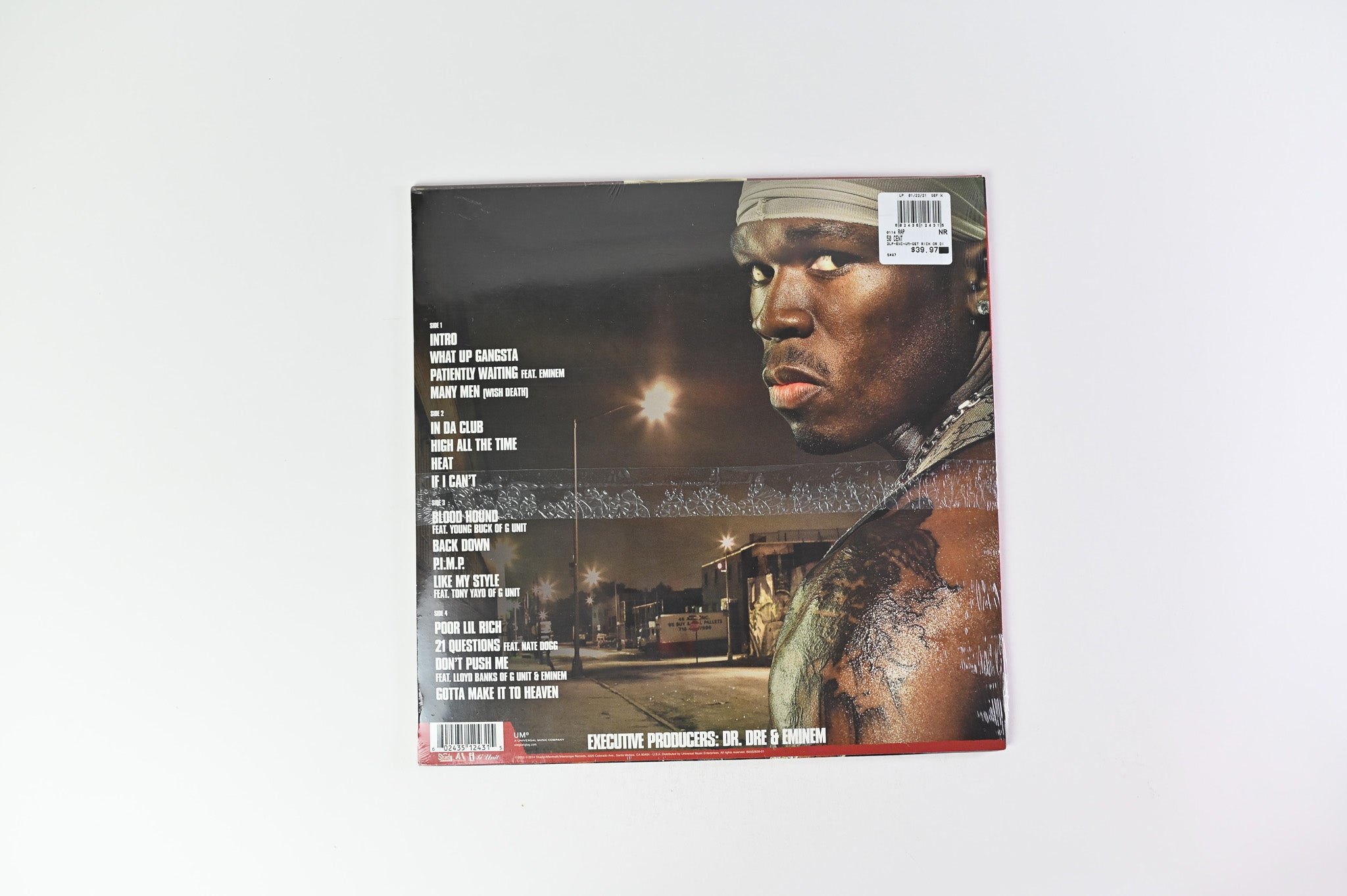 50 Cent - Get Rich Or Die Tryin' on Ume Ltd Opaque Red Vinyl Reissue Sealed