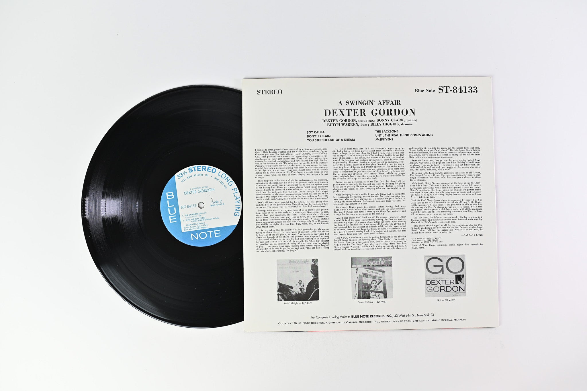 Dexter Gordon - A Swingin' Affair on Blue Note 180 Gram Classic Records Reissue
