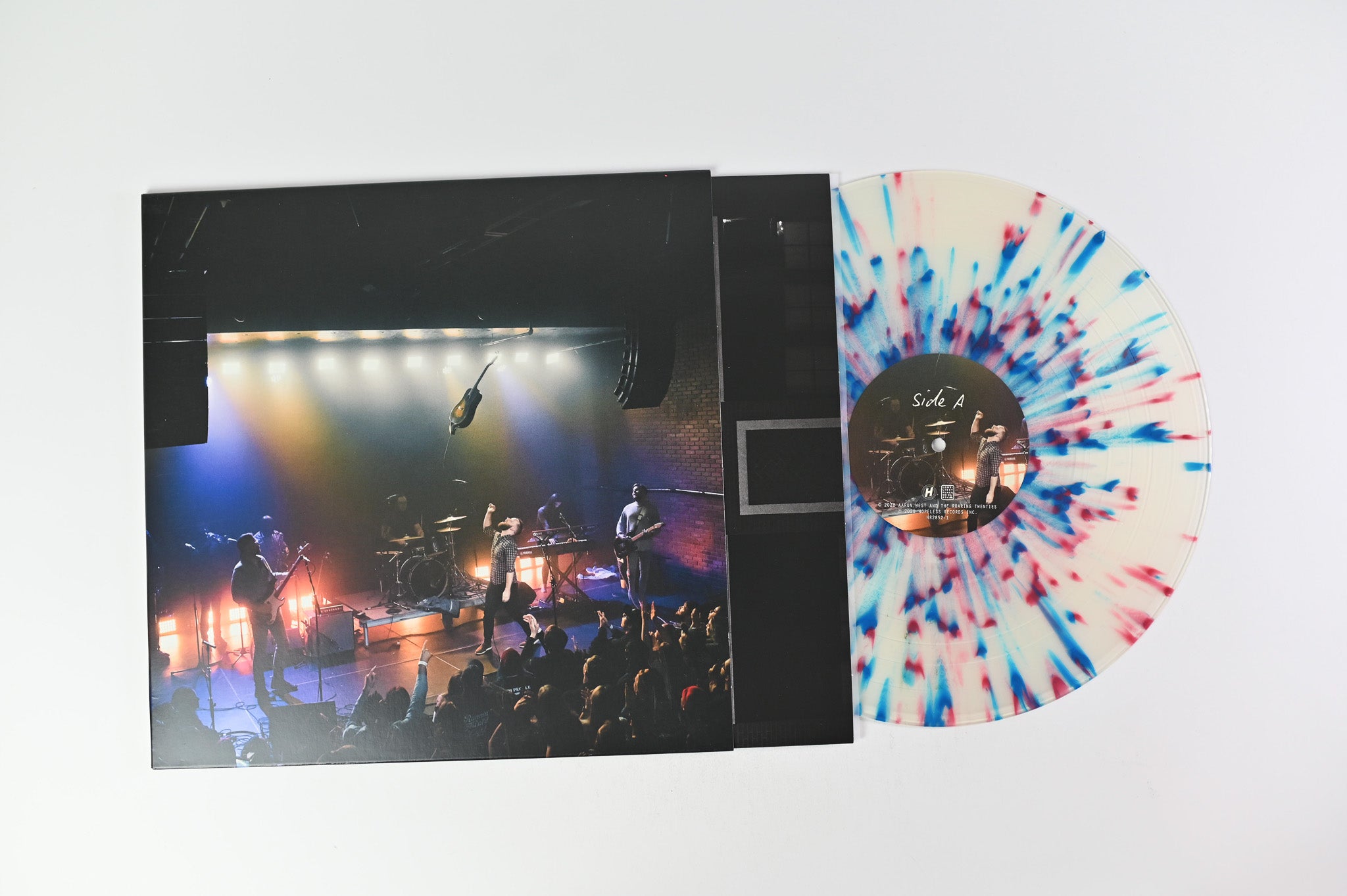 Aaron West And The Roaring Twenties - Live From Asbury Park on Hopeless Ltd Clear w/ Maroon & Blue Splatter