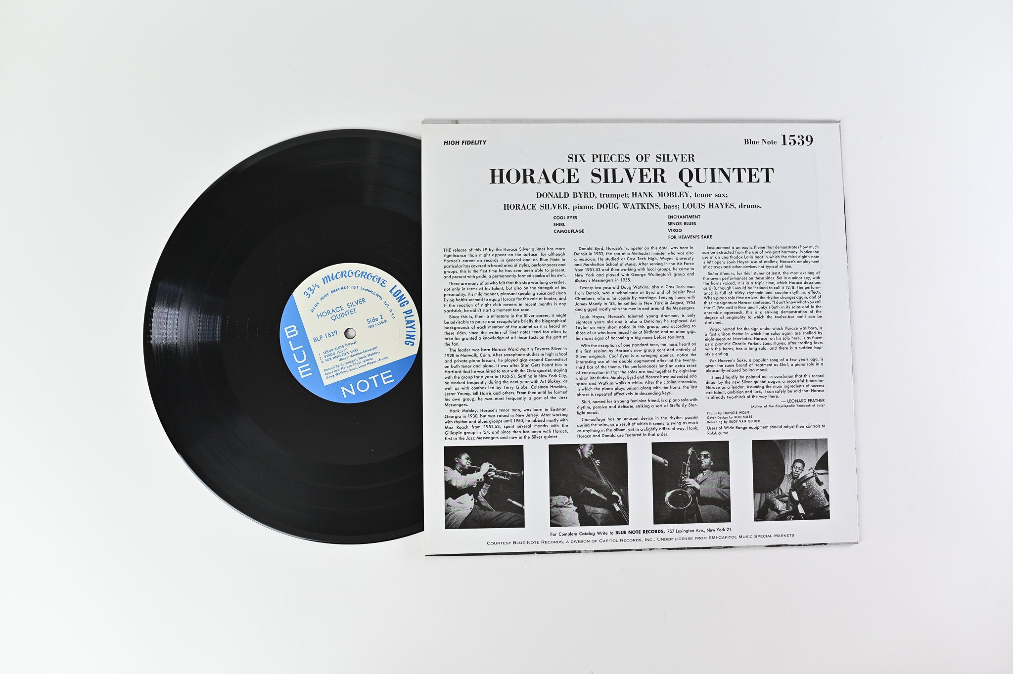 The Horace Silver Quintet - 6 Pieces Of Silver on Classic Records / Blue Note BLP 1539 Mono