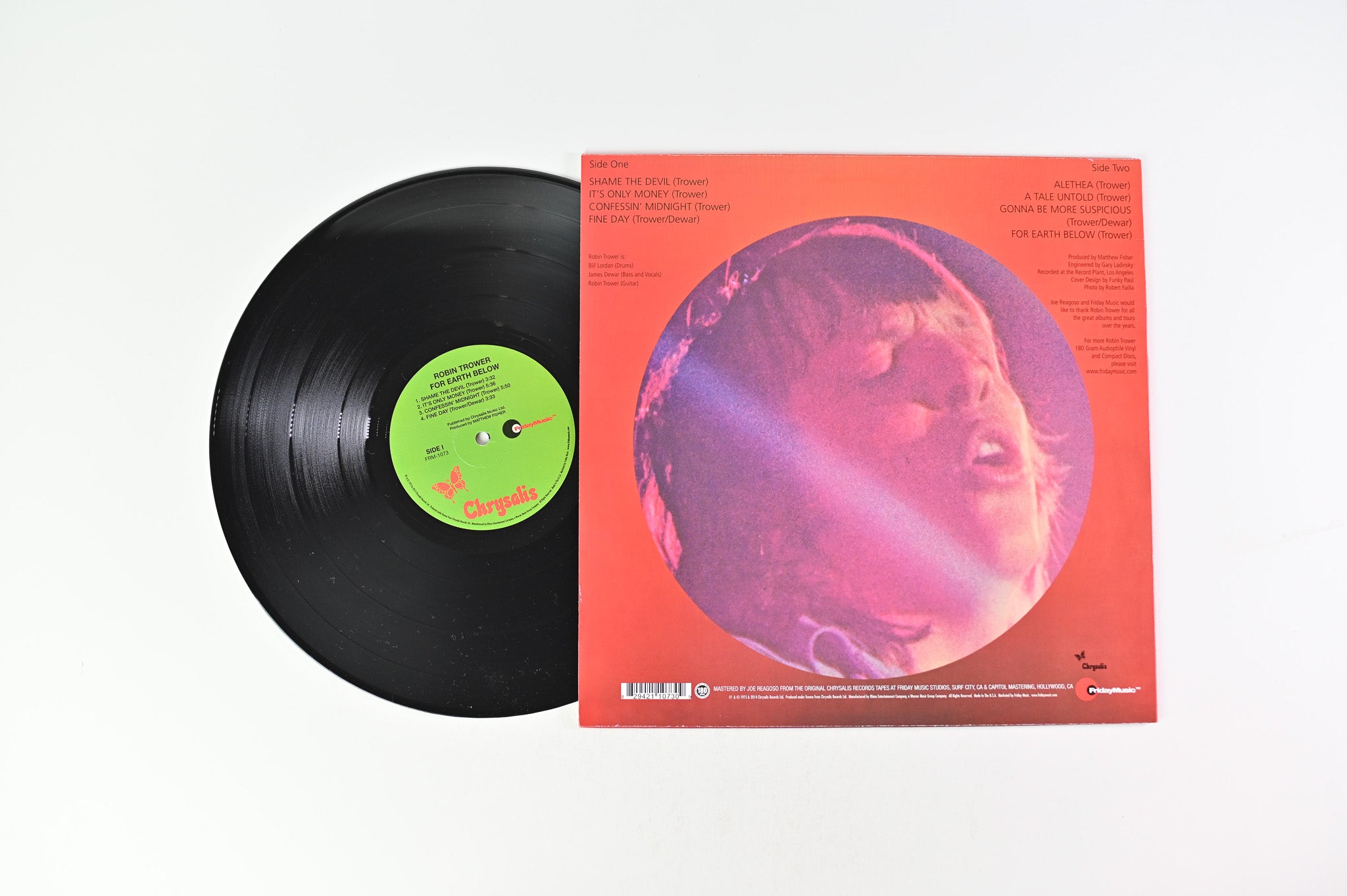 Robin Trower - For Earth Below on Chrysalis/Friday Music Reissue