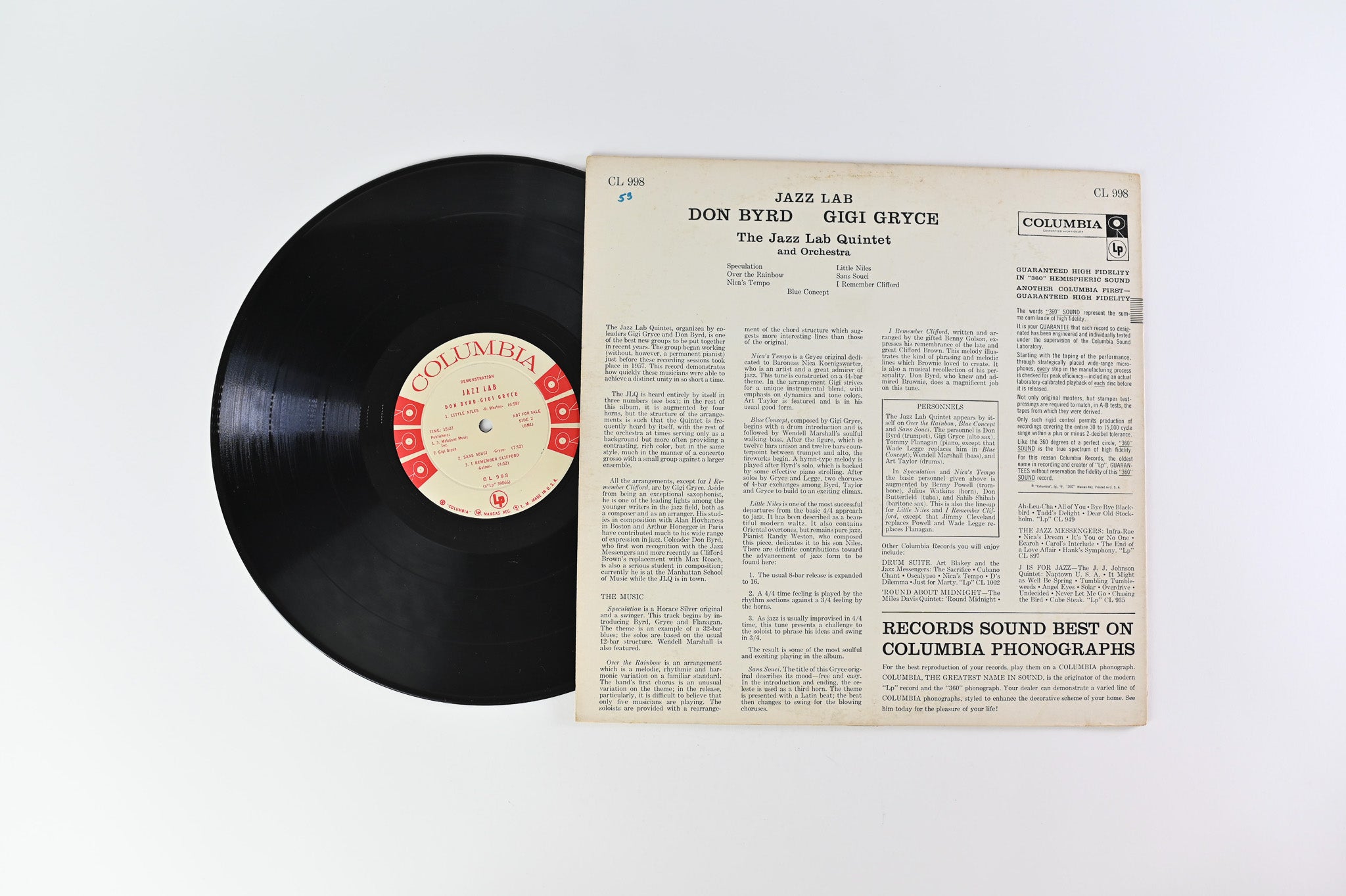 Donald Byrd / Gigi Gryce - Jazz Lab on Columbia - 6 Eye Mono Promo