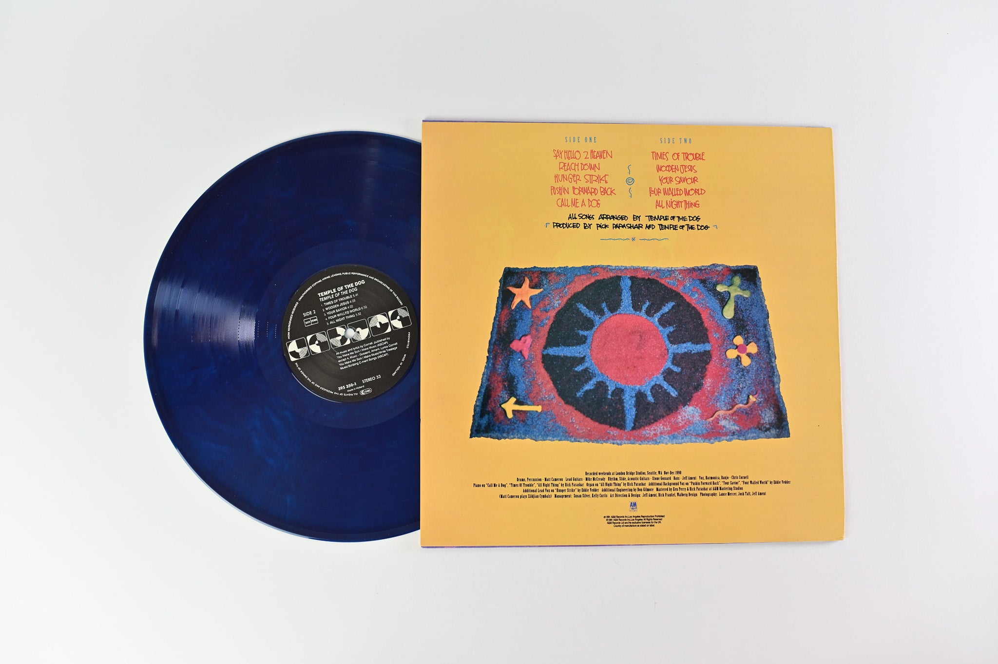 Temple Of The Dog - Temple Of The Dog on A&M Records - Unofficial Turquoise Marbled Colored Vinyl