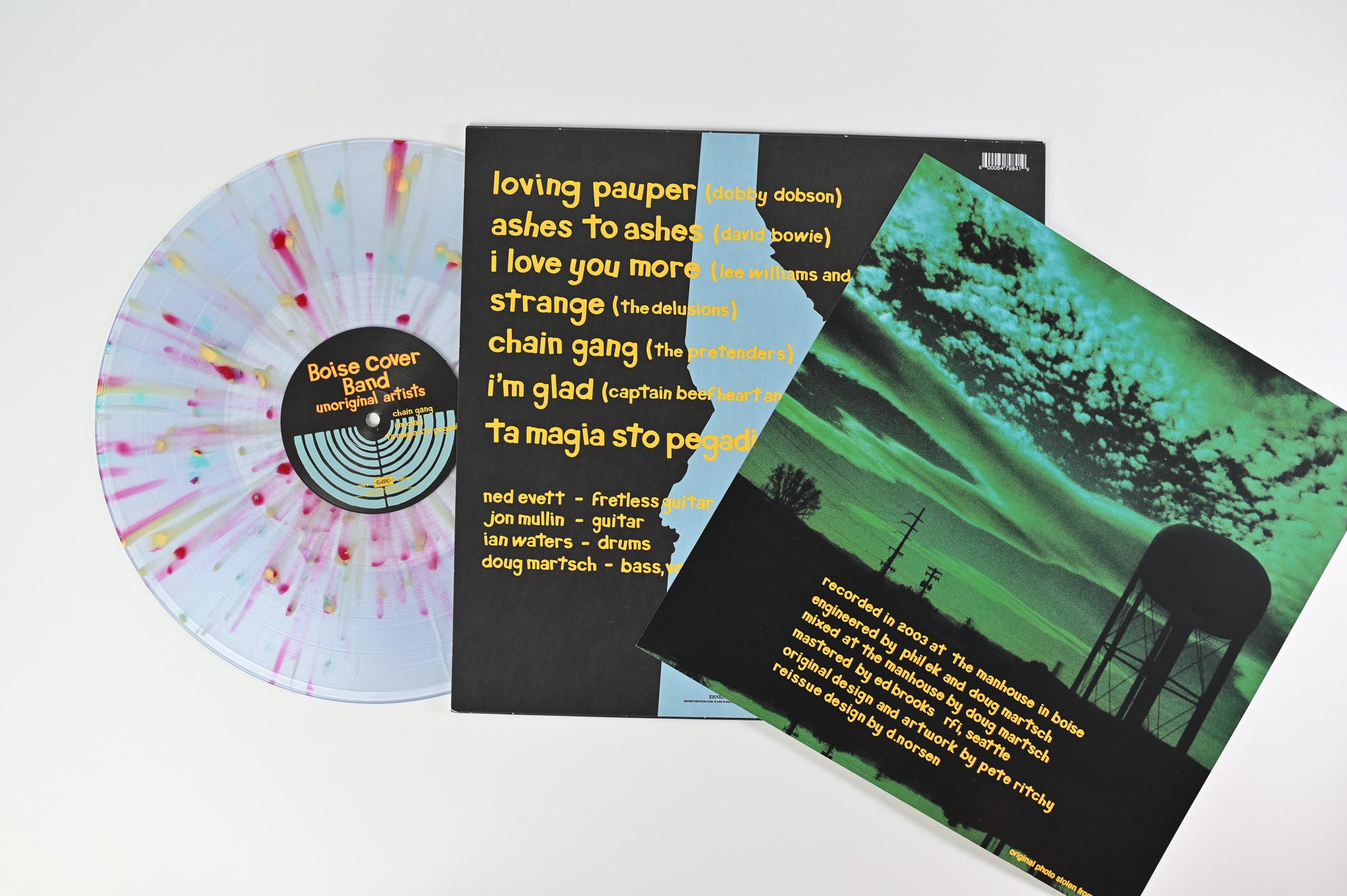 Boise Cover Band - Unoriginal Artists on Ernest Jenning Clear with Tri-Color Splatter Ltd Reissue