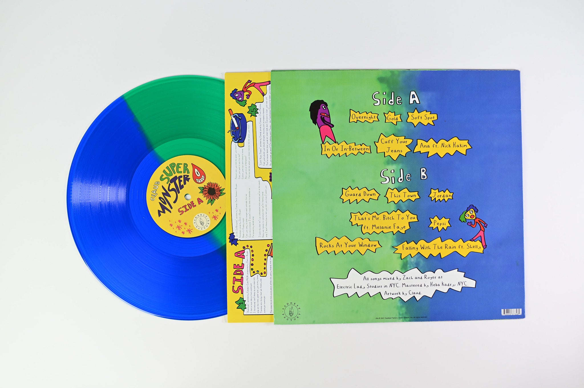 Claud - Super Monster on Saddest Factory Blue & Green Transparent