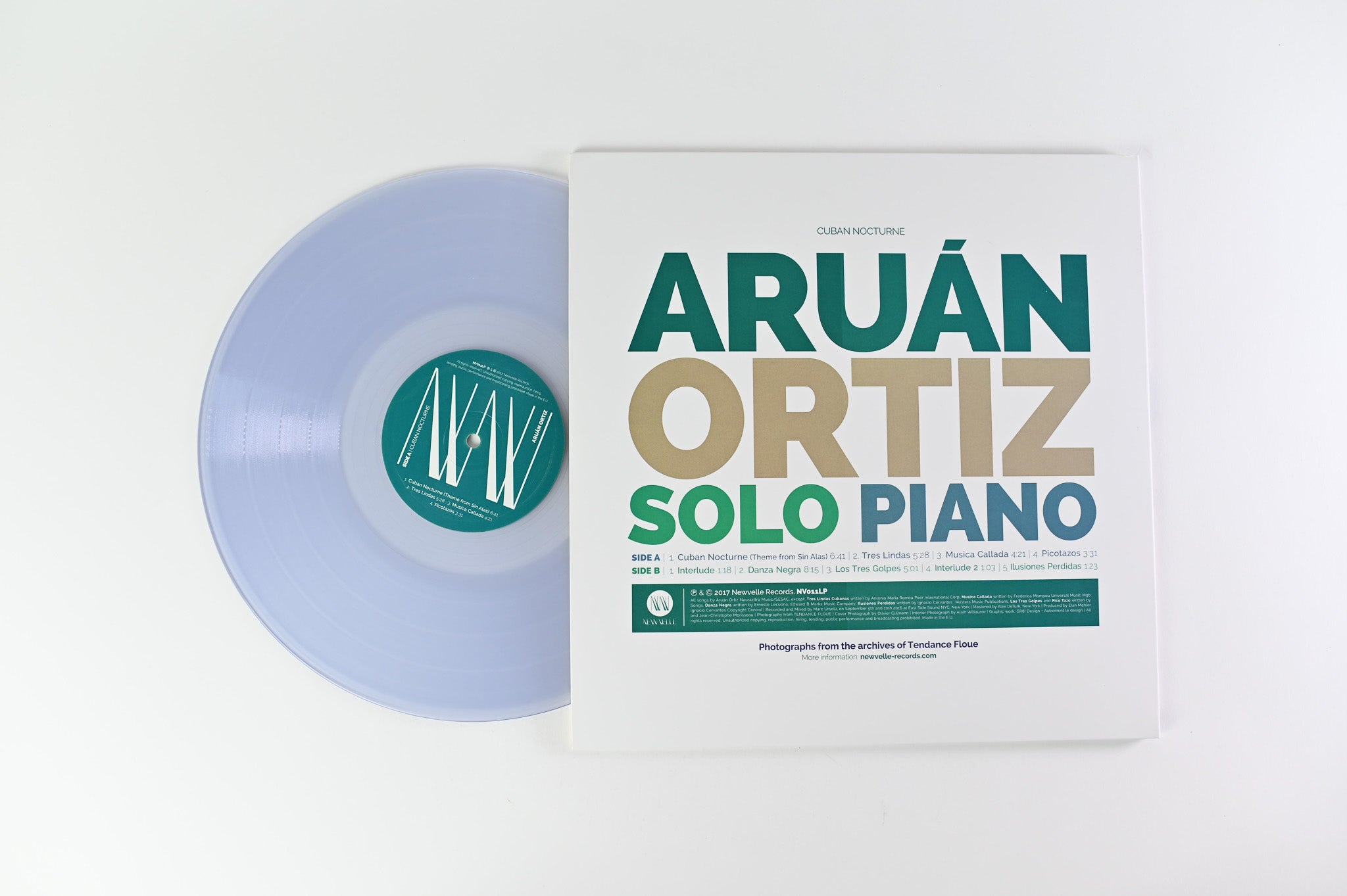 Aruán Ortiz - Cuban Nocturne on Newvelle Records - Clear Vinyl