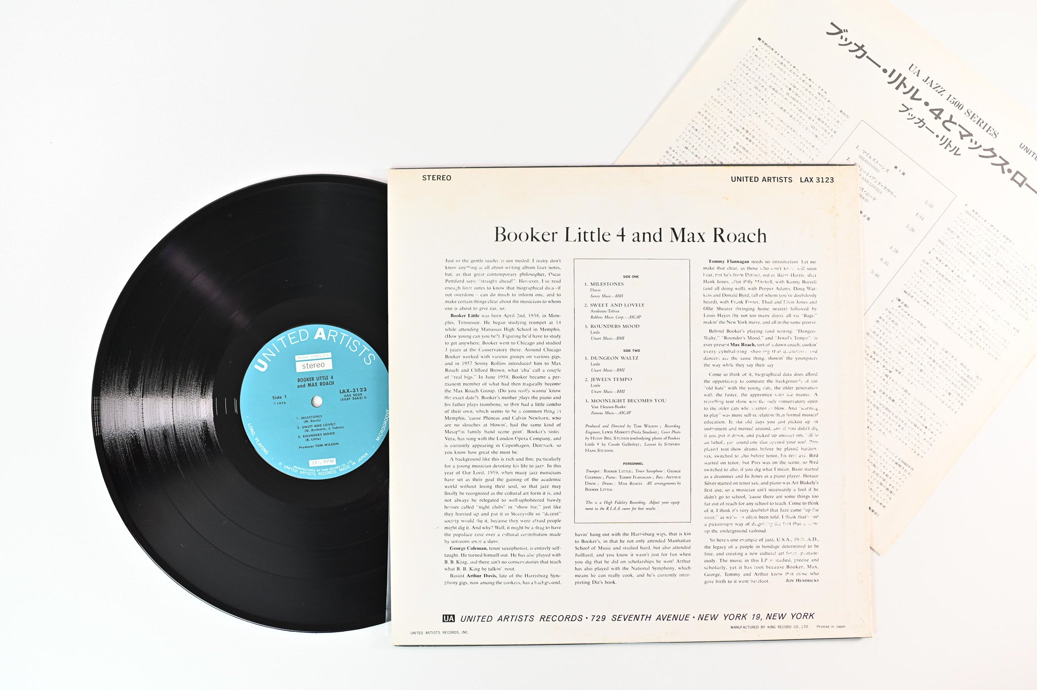 Booker Little - Booker Little 4 & Max Roach on United Artists Records - Japanese pressing