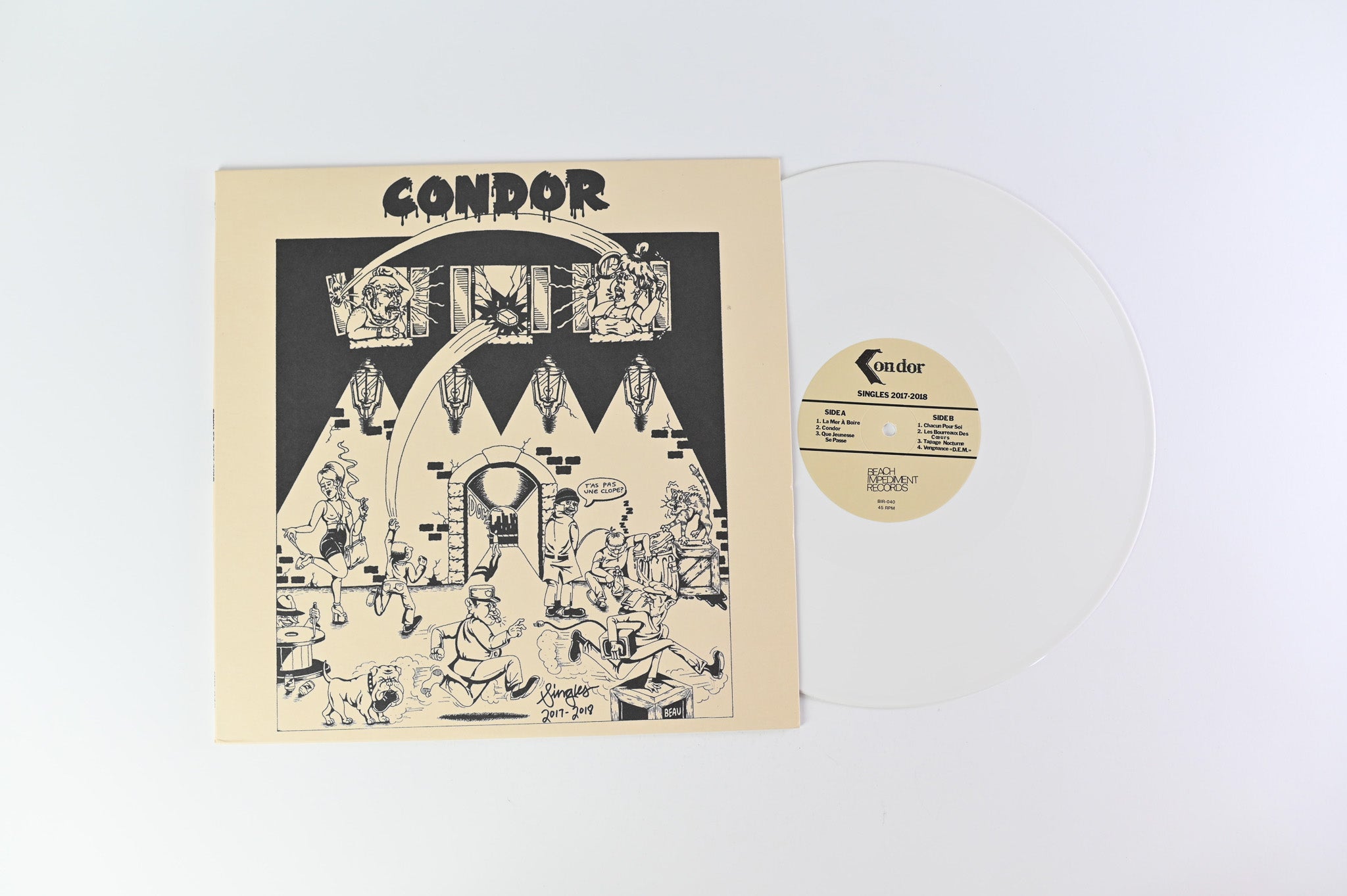 Condor - Singles 2017-2018 on Beach Impediment Records - Cream Vinyl