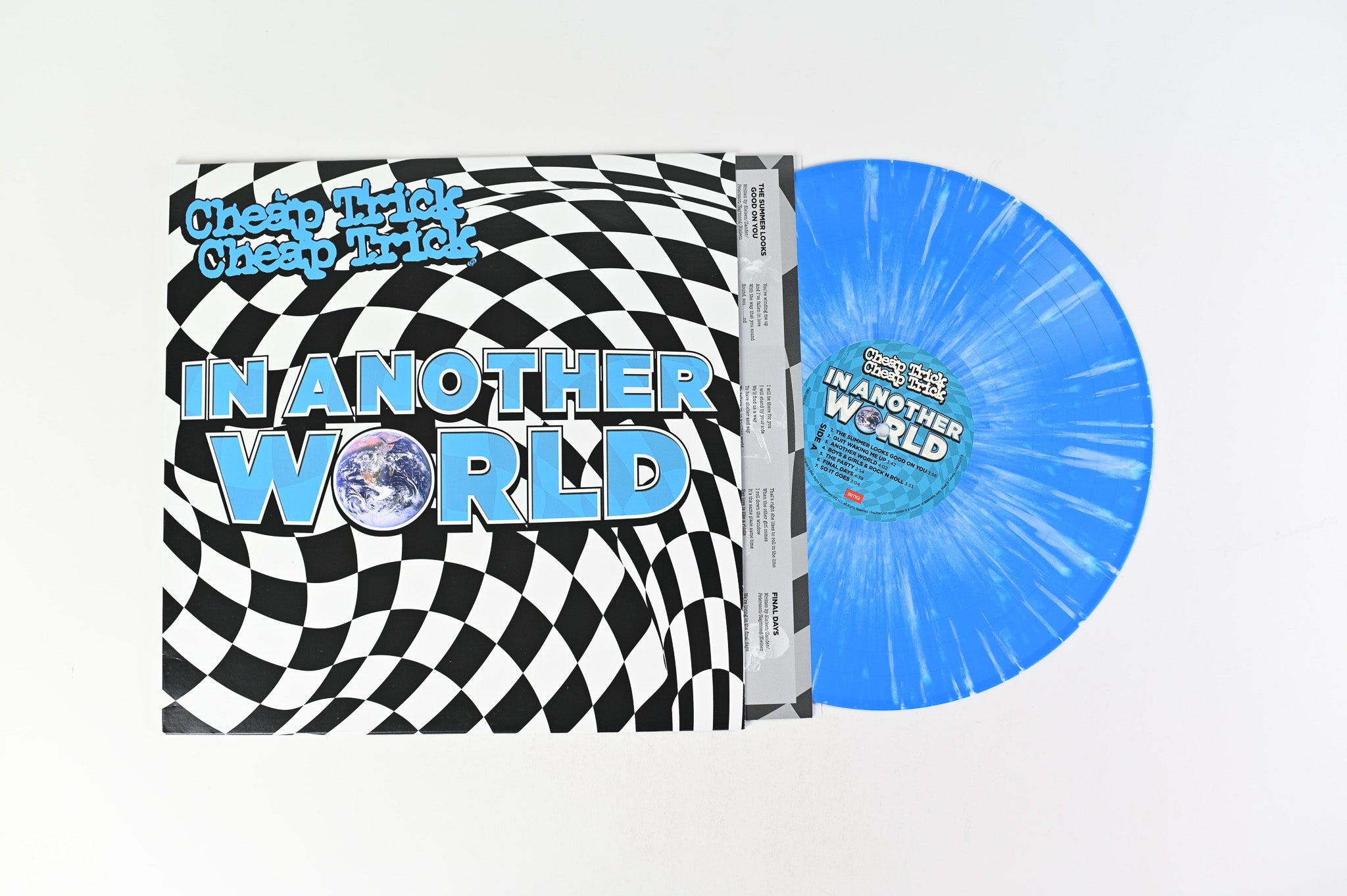 Cheap Trick - In Another World on BMG Blue & White Splatter Vinyl