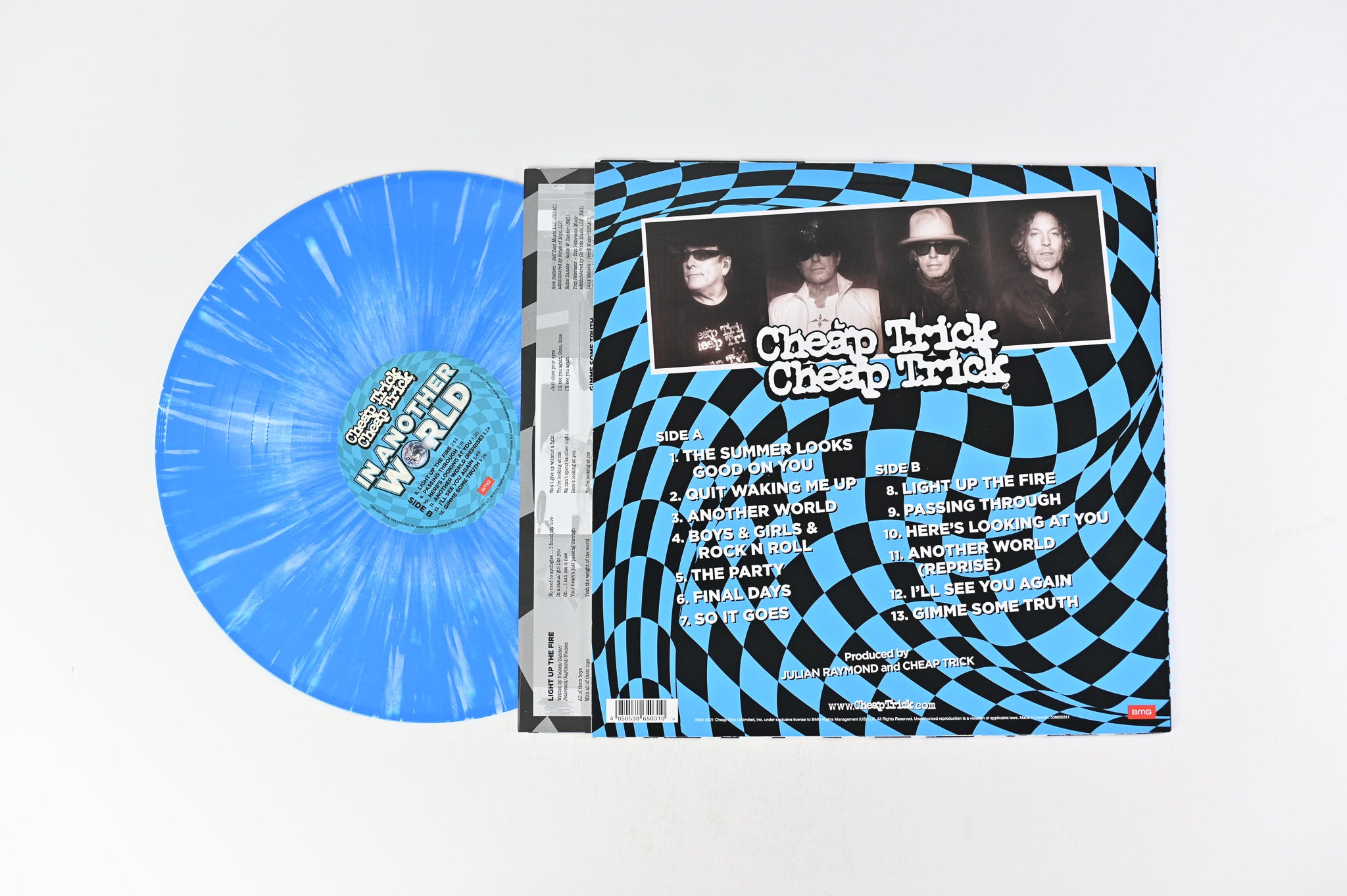 Cheap Trick - In Another World on BMG Blue & White Splatter Vinyl