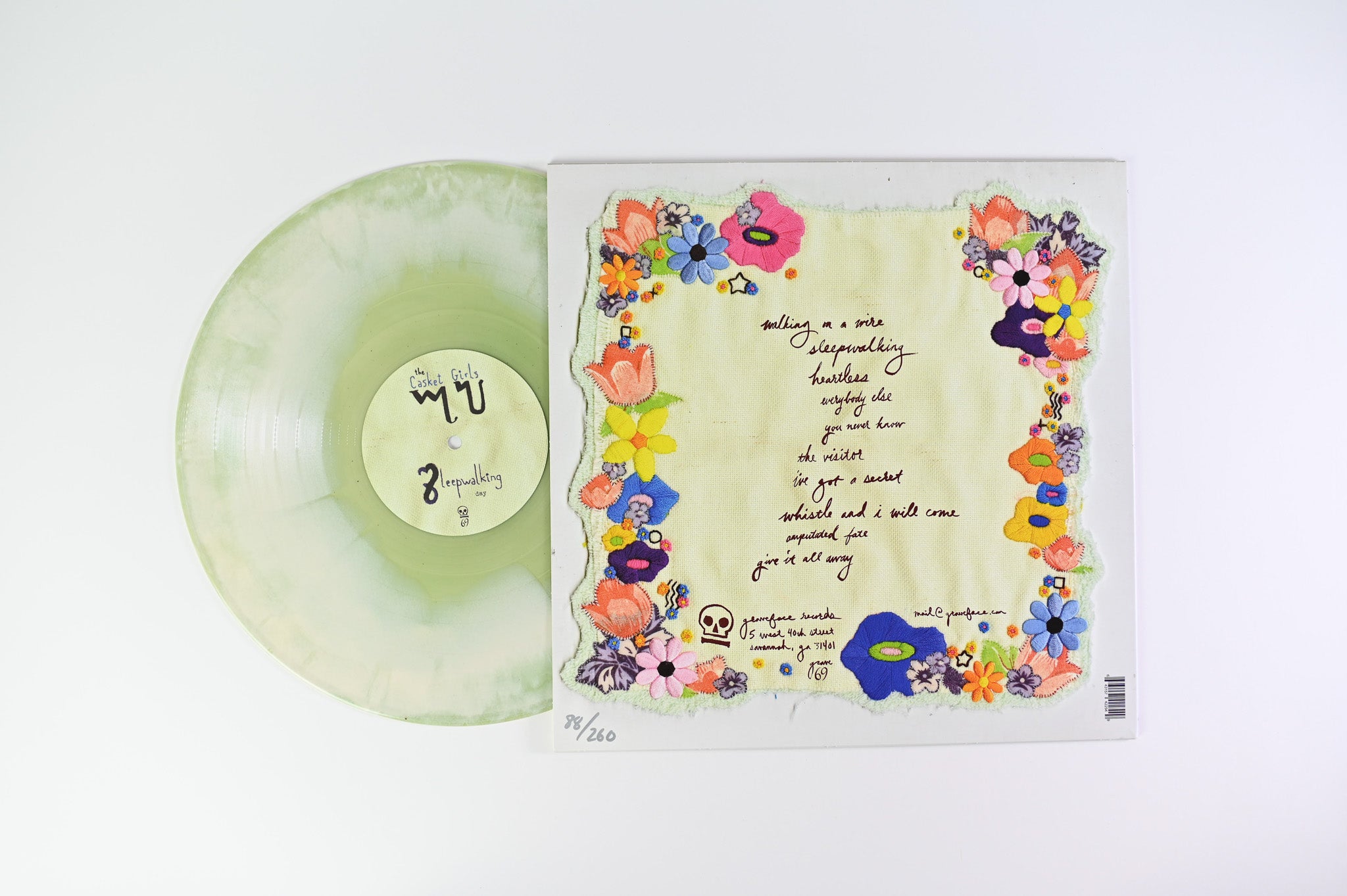 The Casket Girls - Sleepwalking on Graveface Ltd Peaches & Herb Swirl