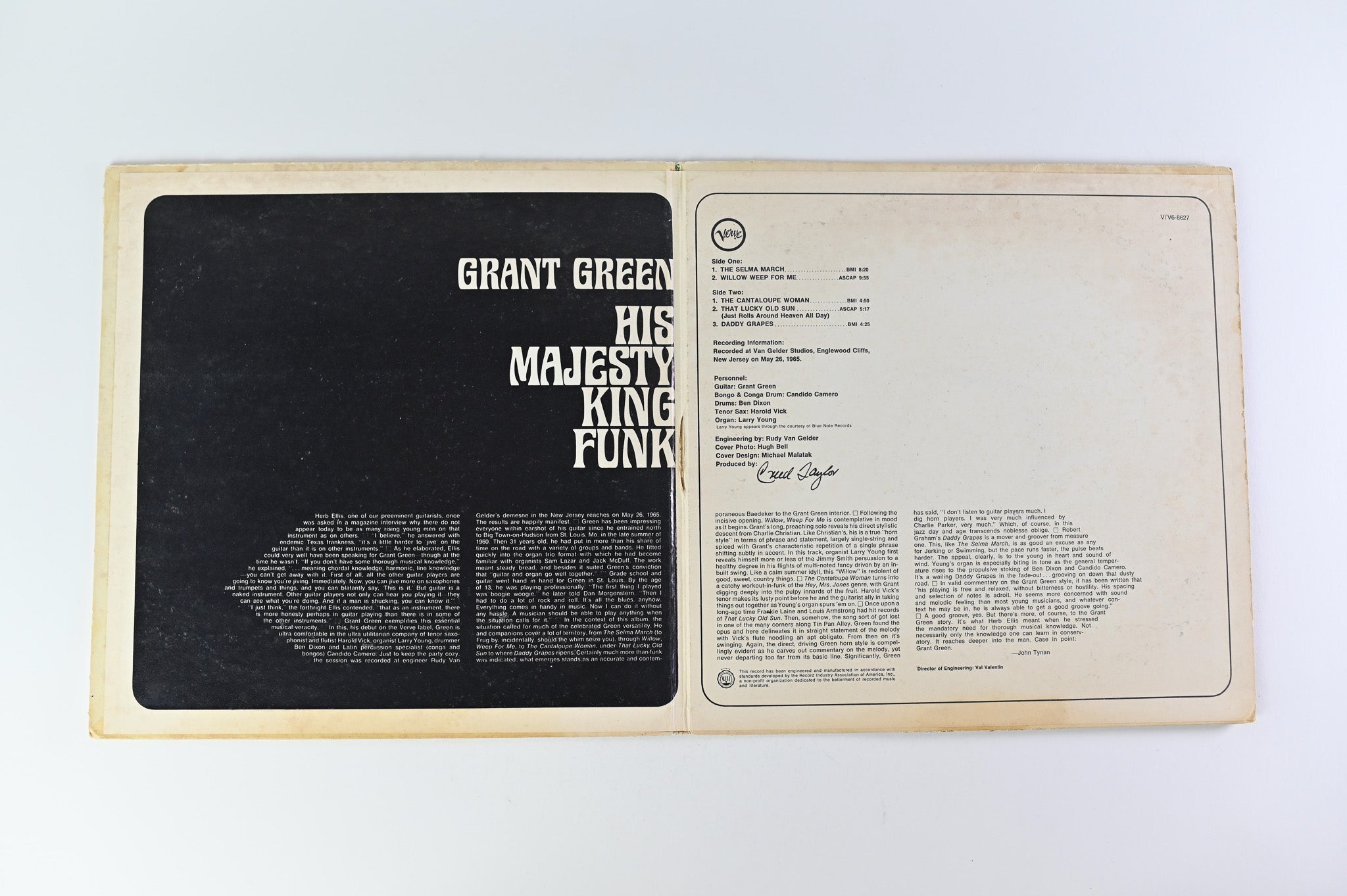Grant Green - His Majesty, King Funk on Verve Records - Mono DG