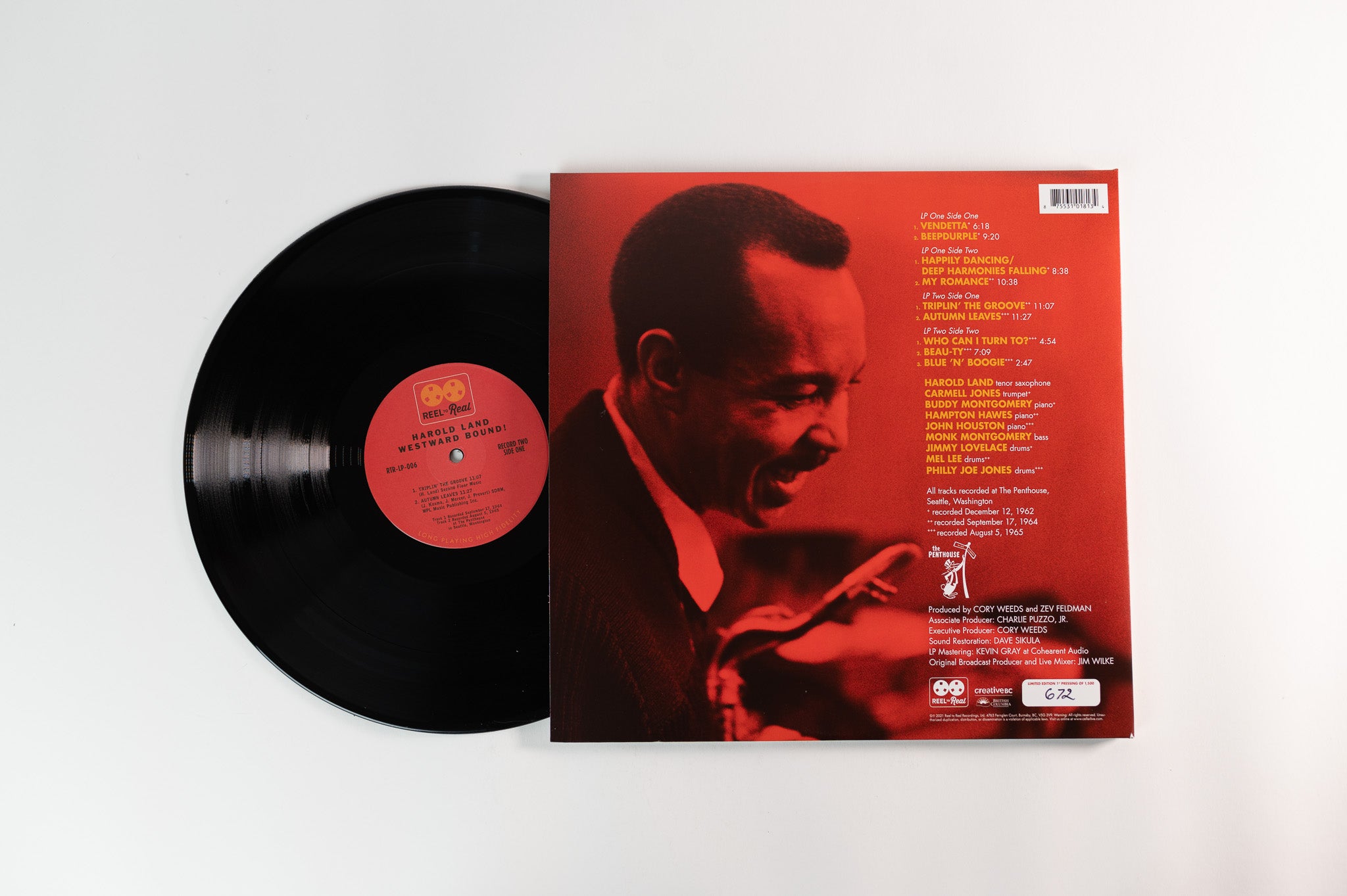 Harold Land - Westward Bound! on Reel to Real RSD 2021 Ltd Numbered Mono