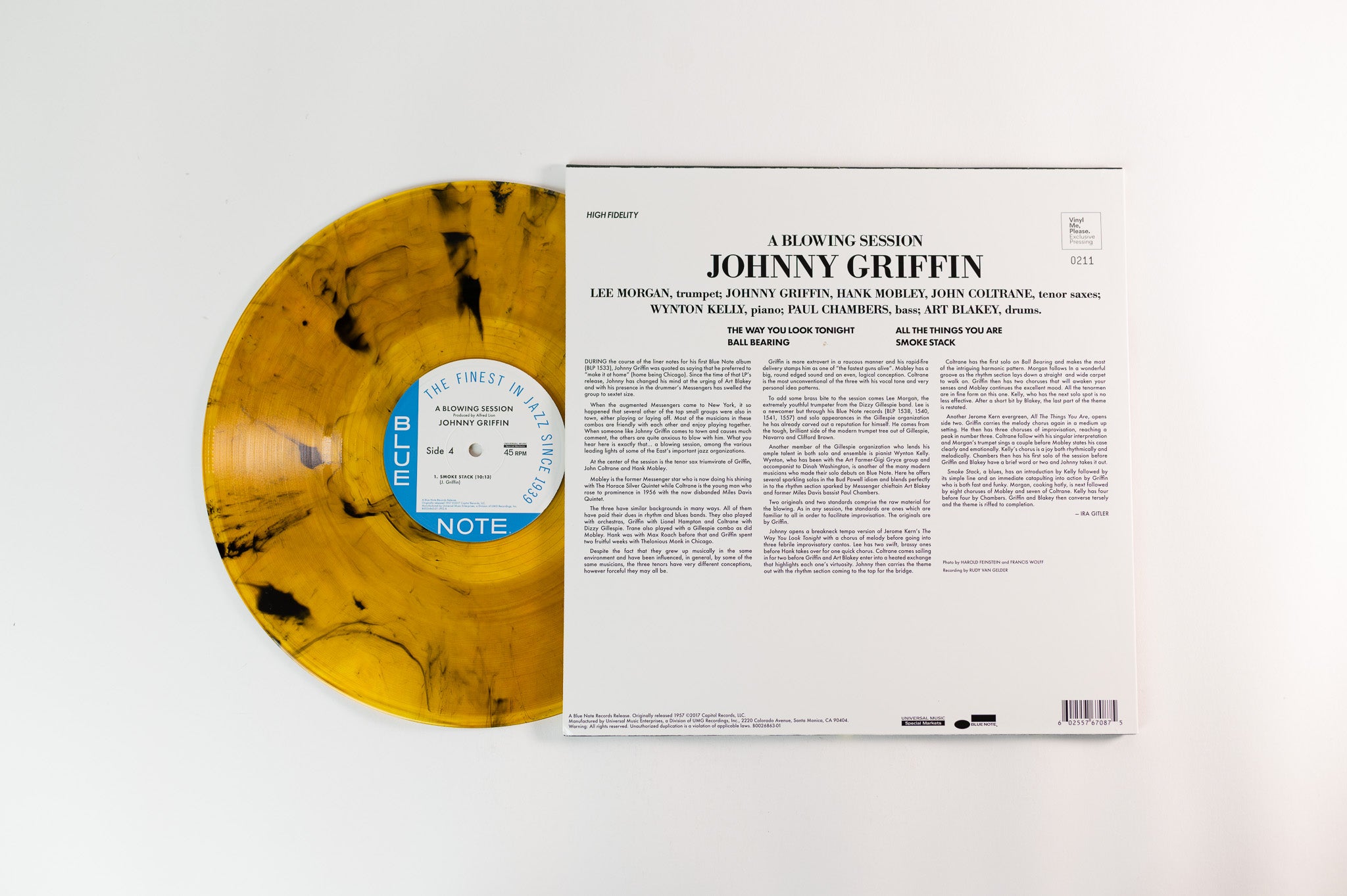 Johnny Griffin - A Blowing Session on Blue Note Vinyl Me Please Ltd Numbered Amber w/ Black Smoke Reissue