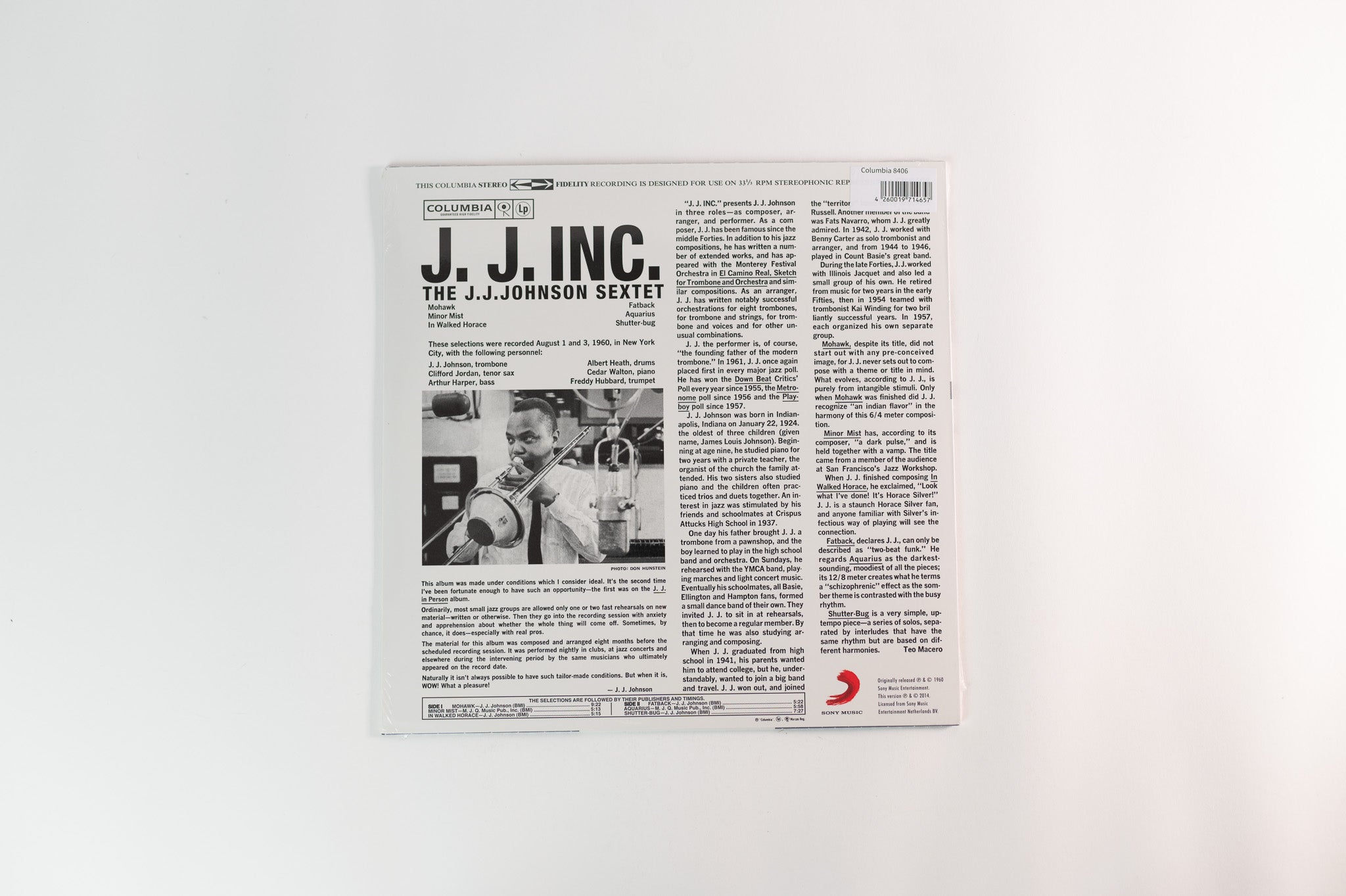 The J.J. Johnson Sextet - J.J. Inc. on Columbia Speakers Corner 180 Gram Reissue Sealed