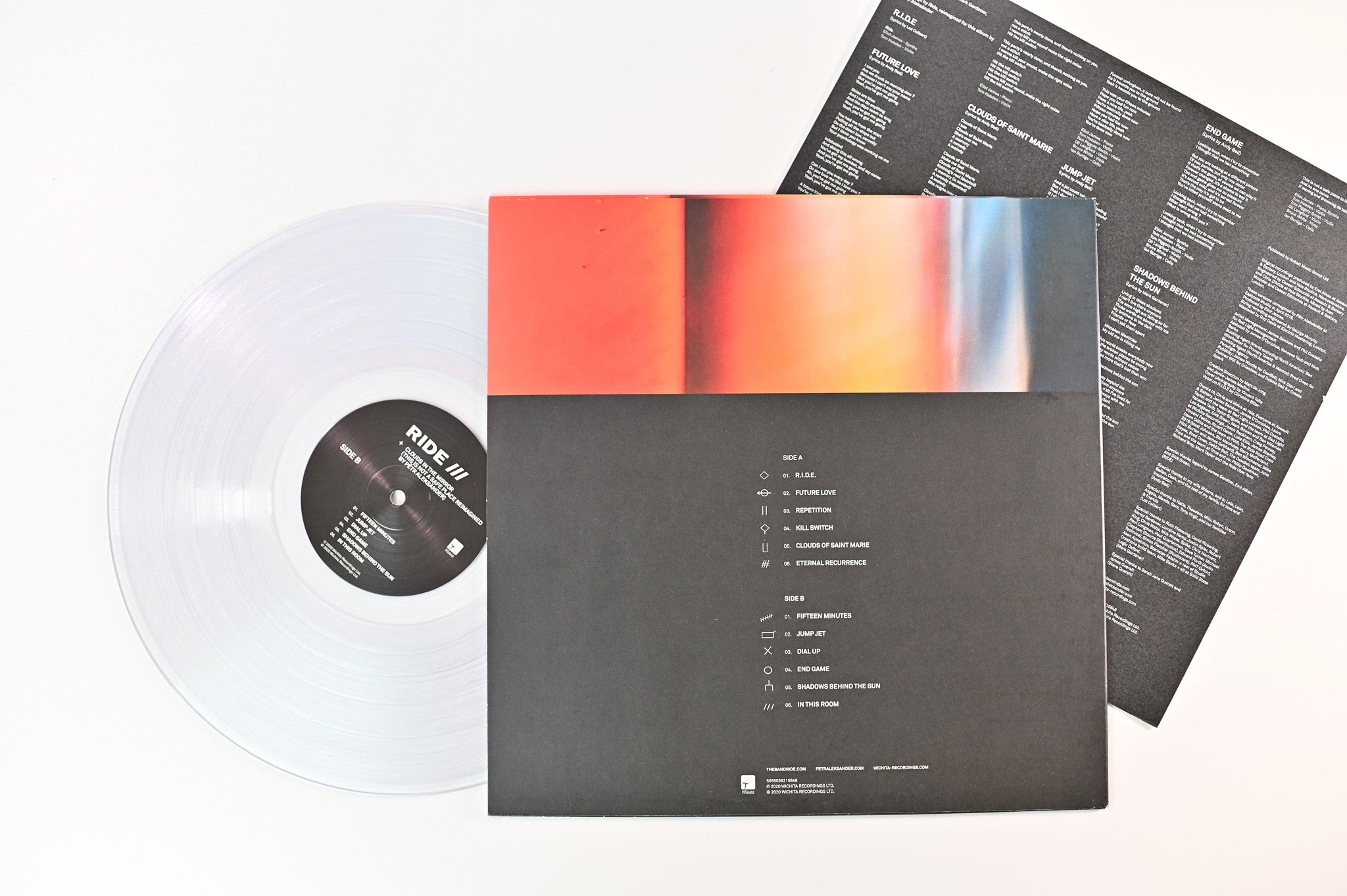 Ride - Clouds In The Mirror (This Is Not A Safe Place Reimagined By Pêtr Aleksänder) on Wichita Ltd. Clear Vinyl