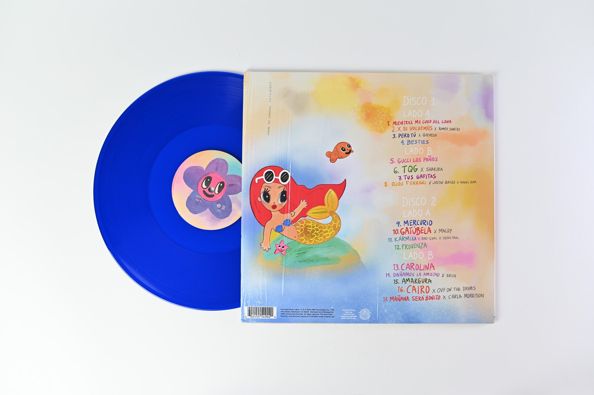 Karol G - Mañana Será Bonito on Universal Translucent Blue Vinyl