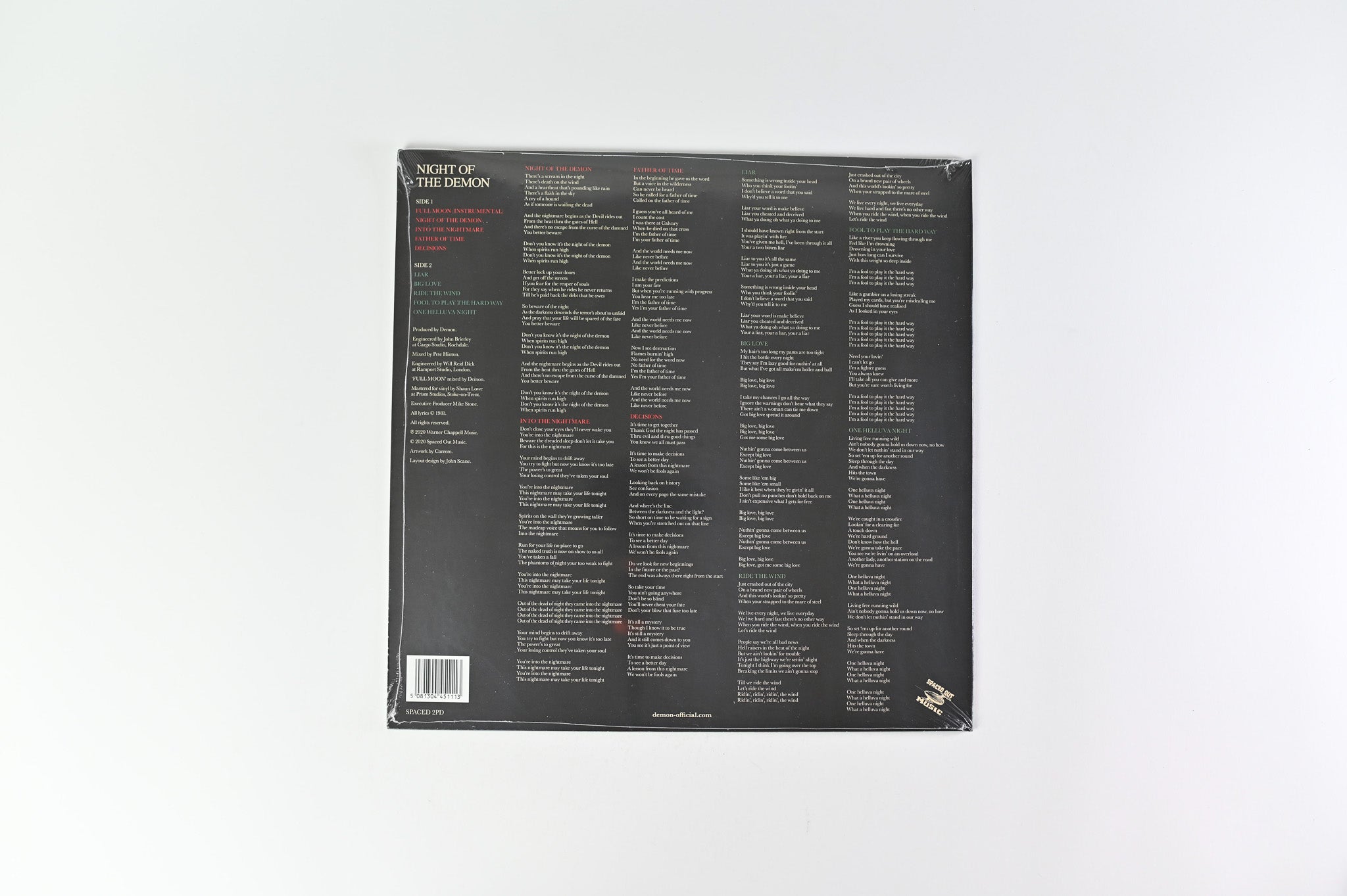 Demon - Night Of The Demon on Spaced Out Music - Sealed Picture Disc