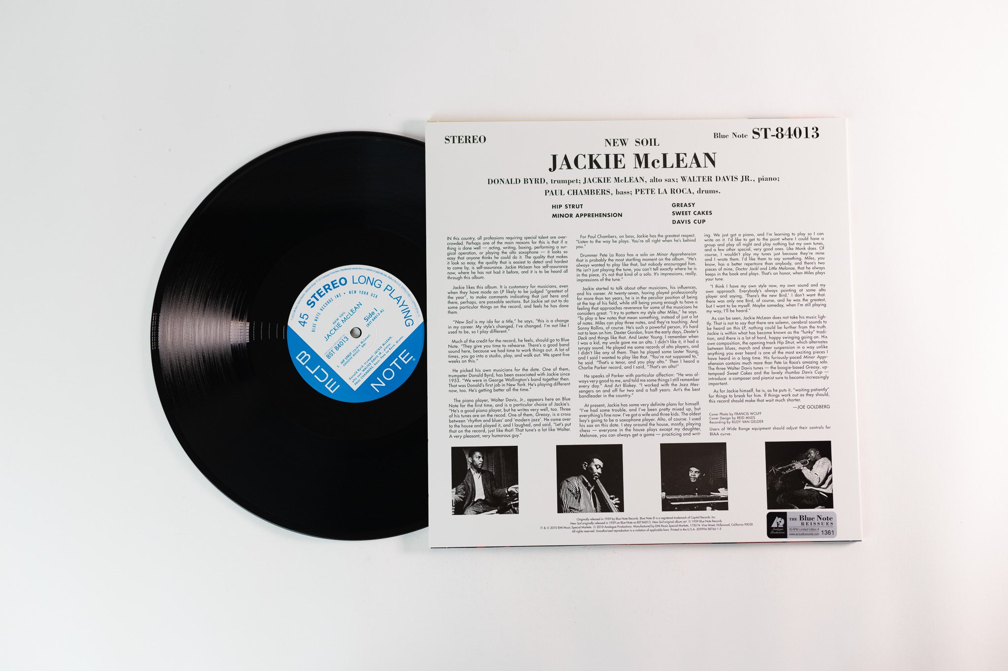 Jackie McLean - New Soil on Blue Note Analogue Productions Ltd Numbered 45 RPM Reissue