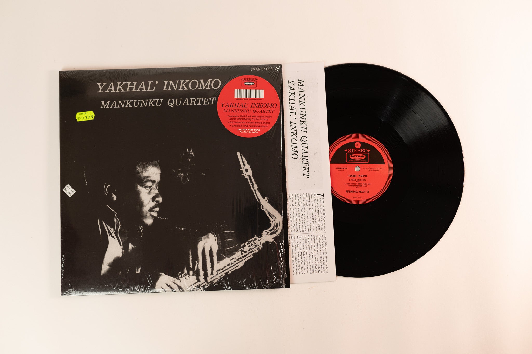 Mankunku Quartet - Yakhal' Inkomo on Jazzman Ltd Numbered Reissue