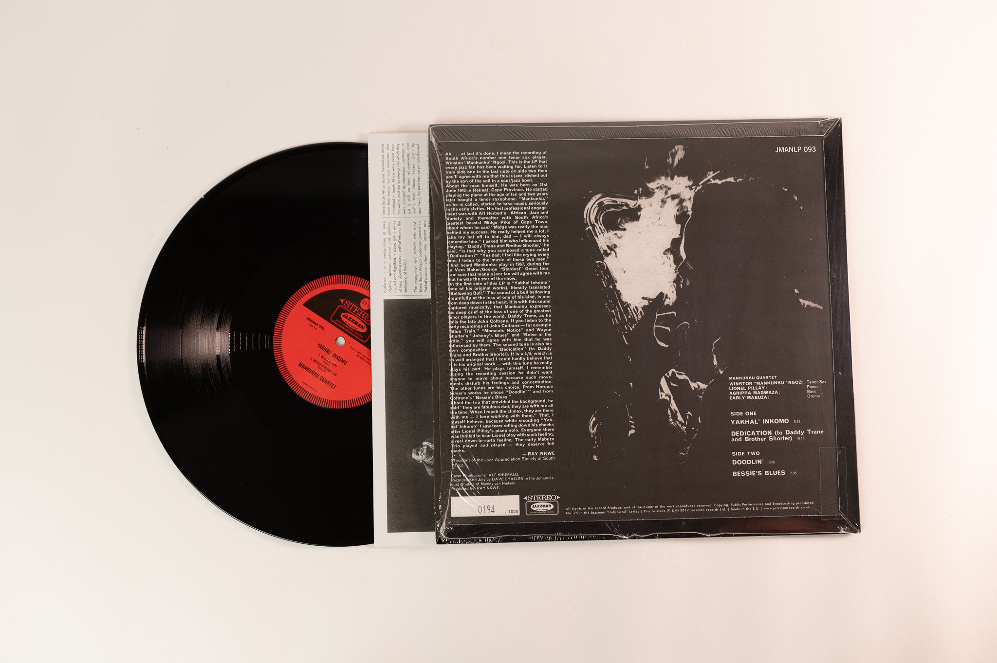 Mankunku Quartet - Yakhal' Inkomo on Jazzman Ltd Numbered Reissue