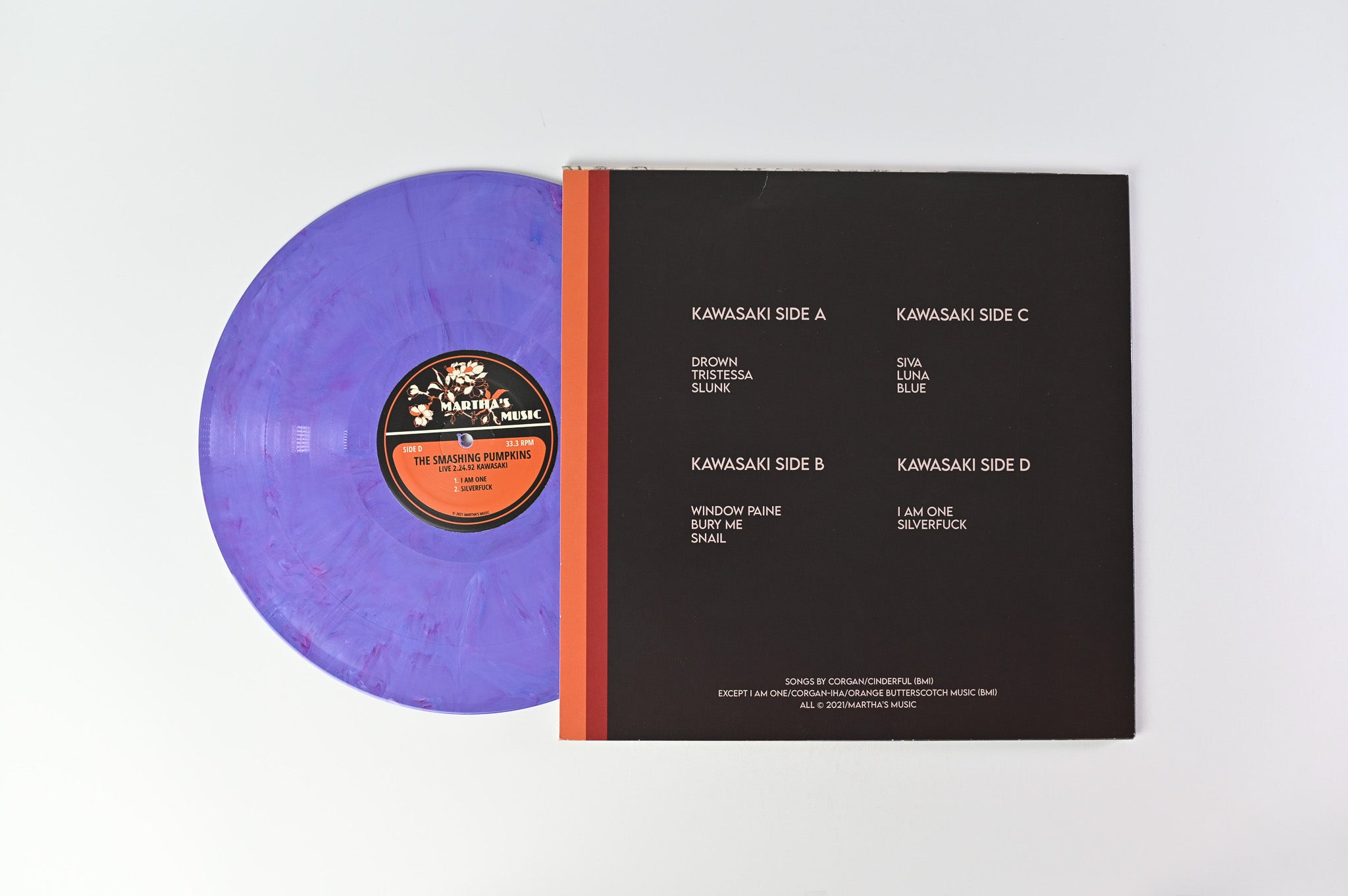 The Smashing Pumpkins - Live At Kawasaki 2.24.92 on Martha's Music Ltd Purple Swirl