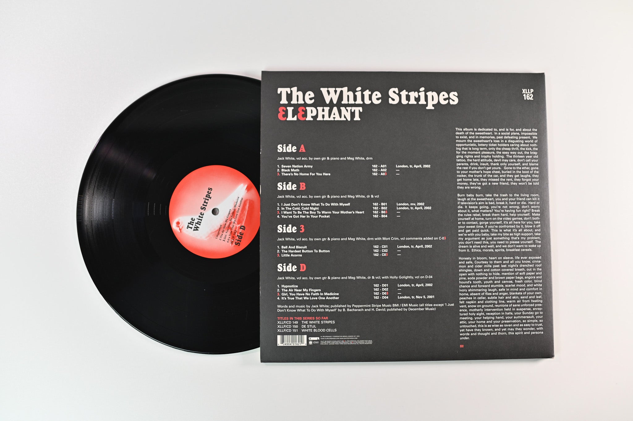 The White Stripes - Elephant on XL Recordings UK Pressing