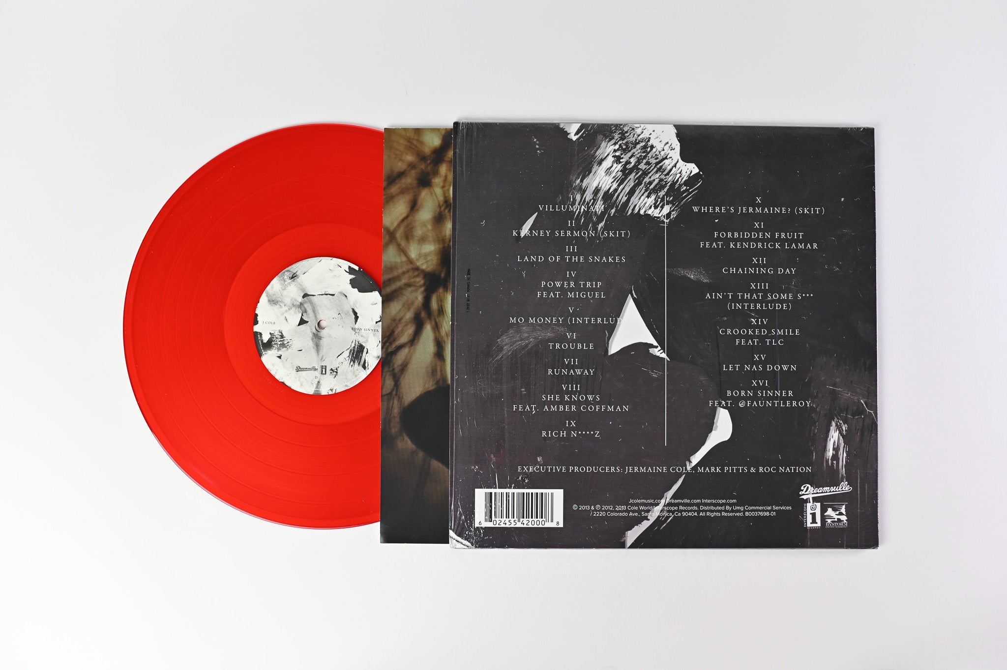 J. Cole - Born Sinner on Dreamville Ltd Red Translucent Reissue