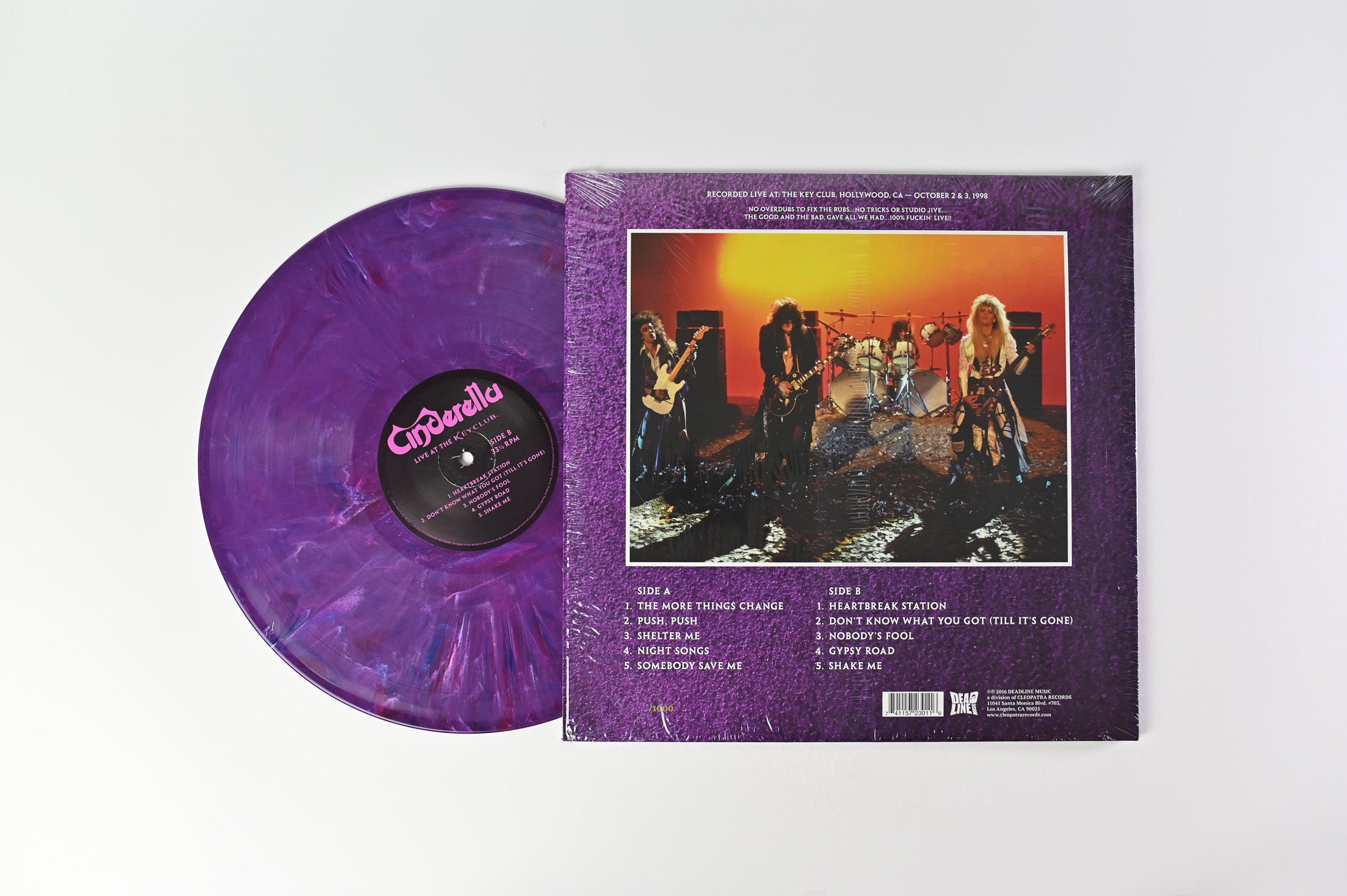 Cinderella - Live At The Key Club on Deadline Ltd Purple Marbled Reissue