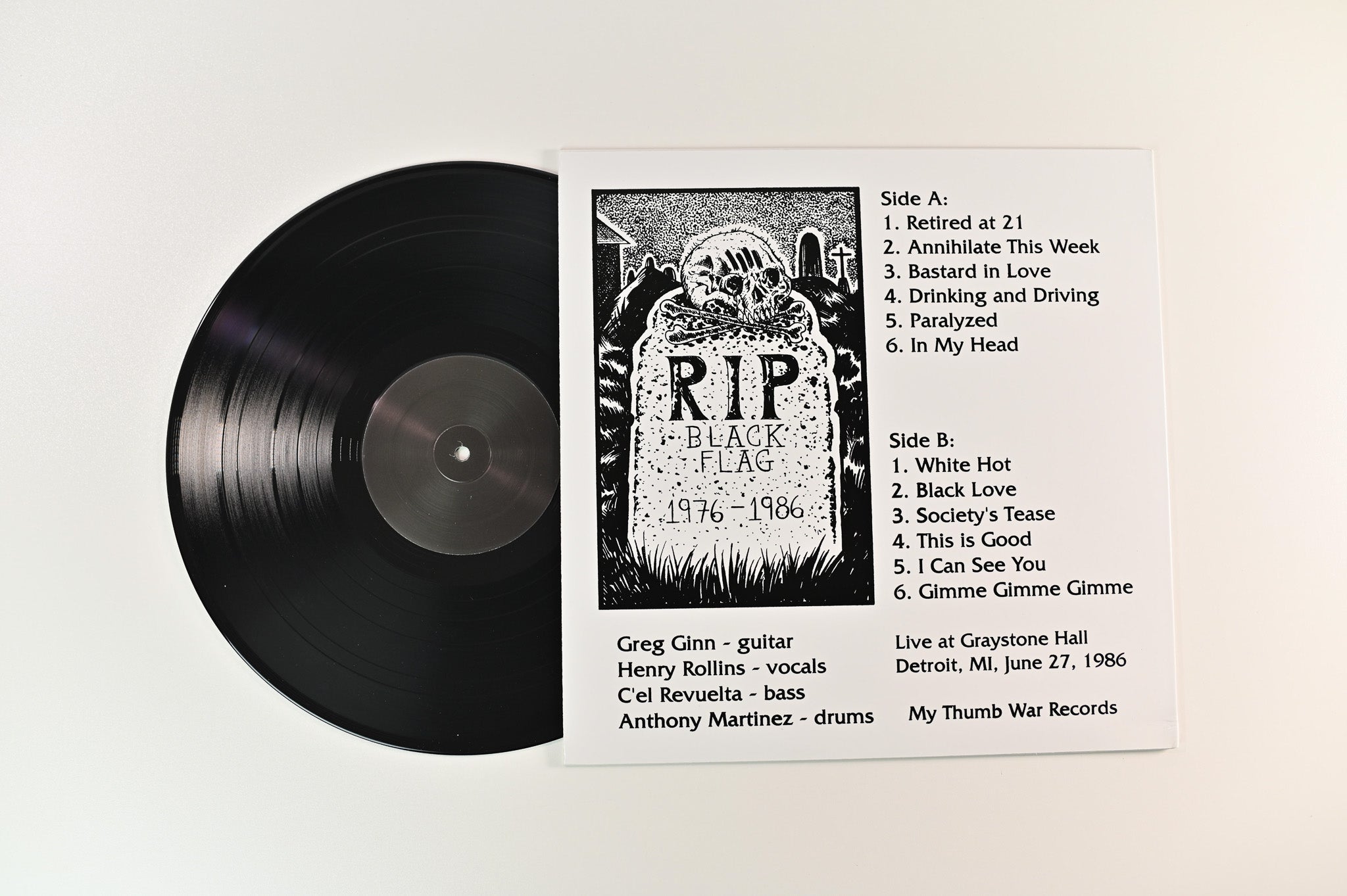 Black Flag - Last Show - Live In Detroit 6/27/86 Unofficial Pressing