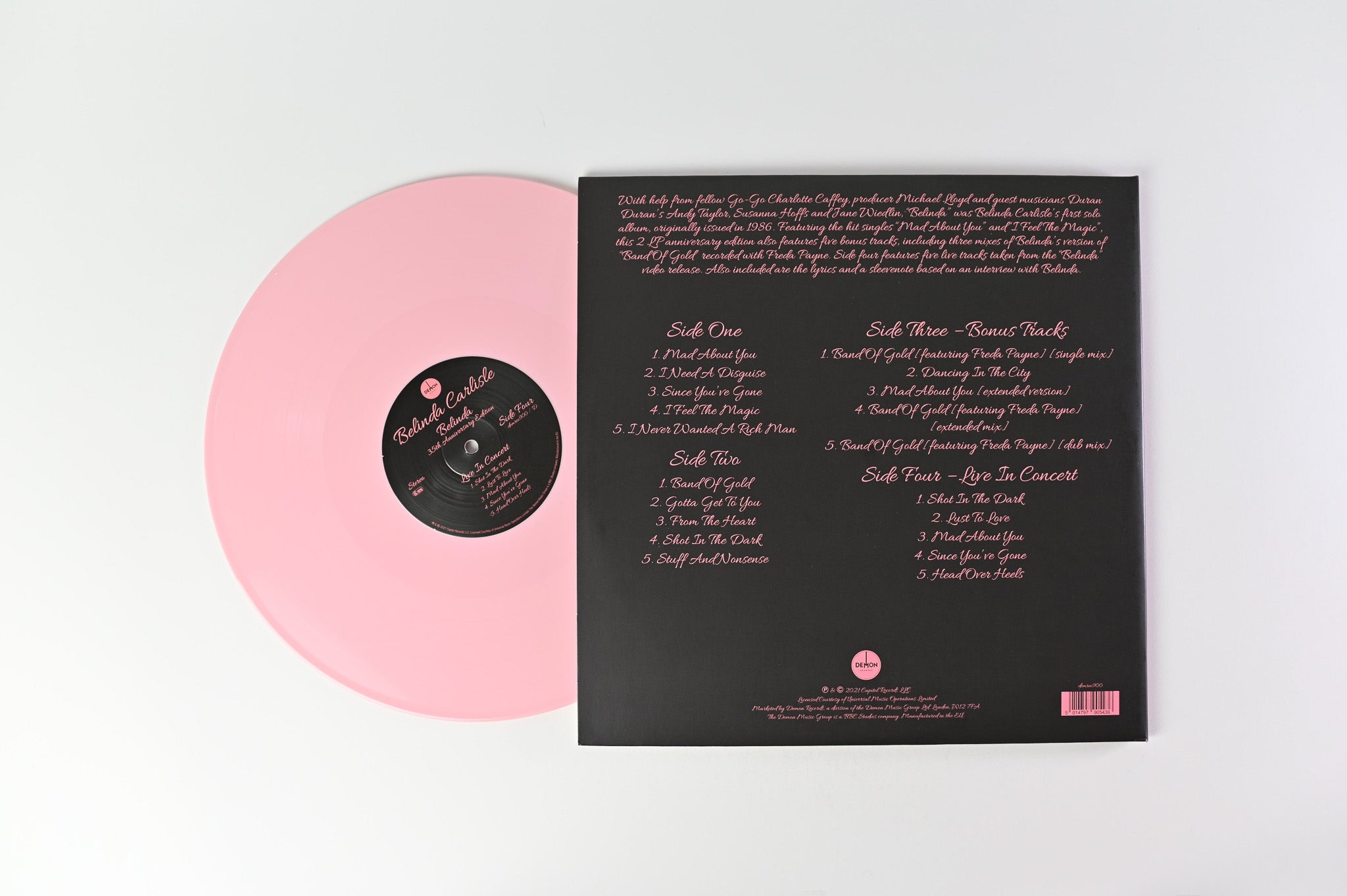 Belinda Carlisle - Belinda on Demon Deluxe Ltd Pink Reissue