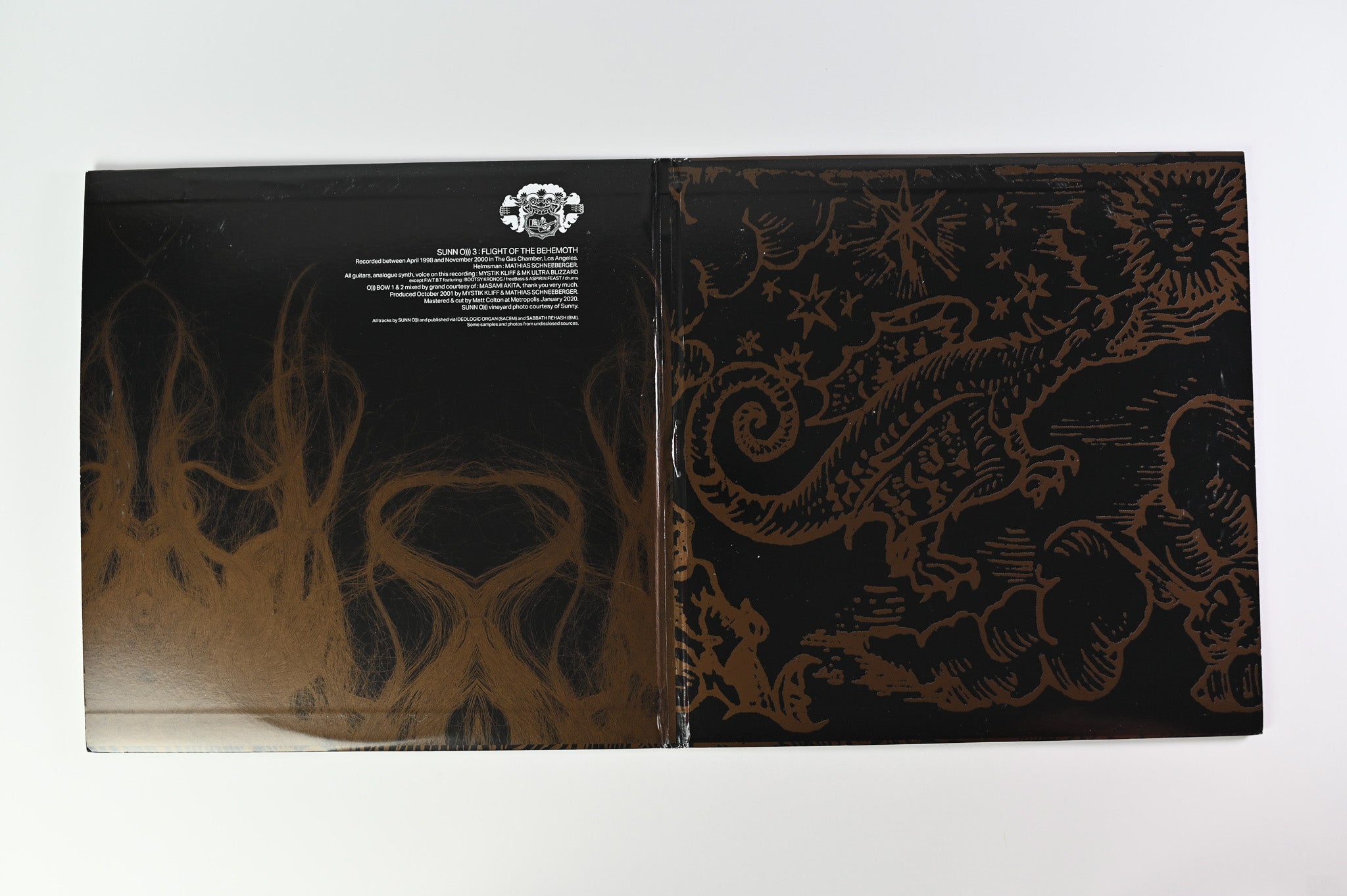 Sunn O))) - 3: Flight Of The Behemoth on Southern Lord Ltd Gold Vinyl Reissue