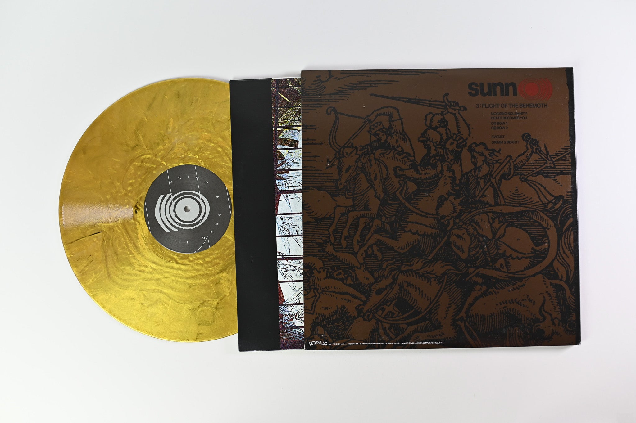 Sunn O))) - 3: Flight Of The Behemoth on Southern Lord Ltd Gold Vinyl Reissue