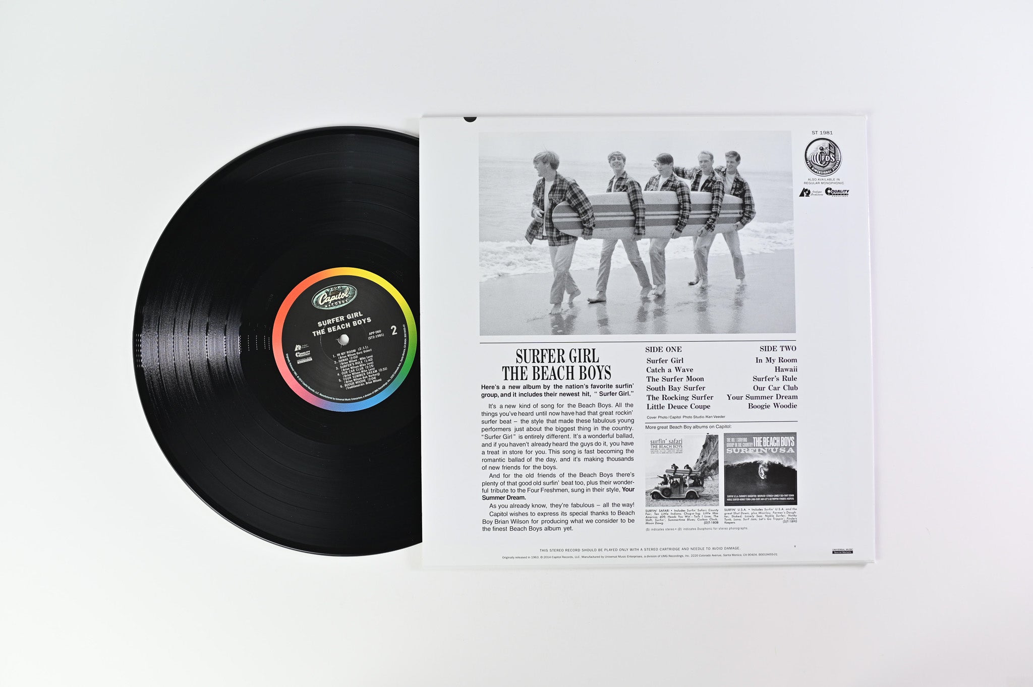 The Beach Boys - Surfer Girl on Capitol Analogue Productions 200 Gram Reissue
