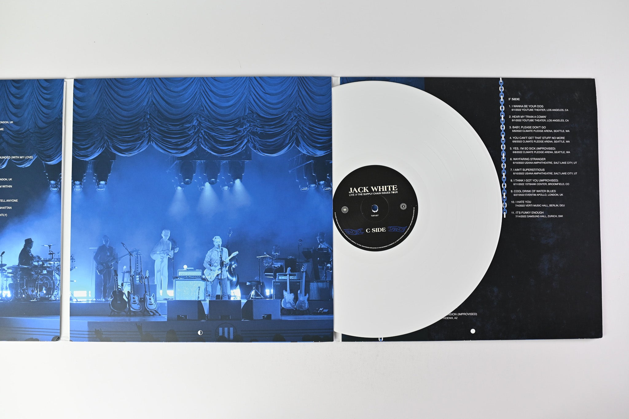 Jack White - Live /// The Supply Chain Issues Tour on Third Man Records Blue, White and Black Vinyl