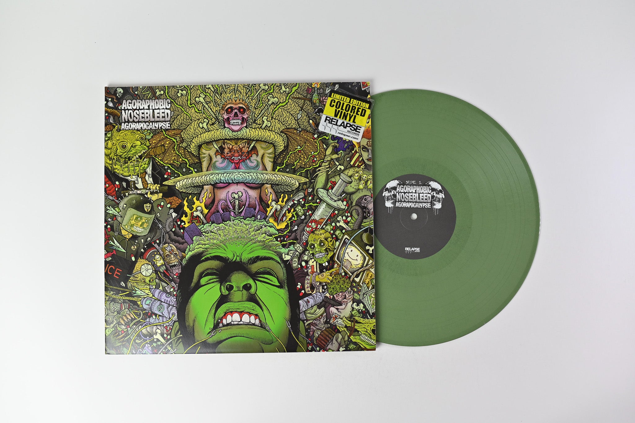 Agoraphobic Nosebleed - Agorapocalypse on Relapse Ltd Green Vinyl