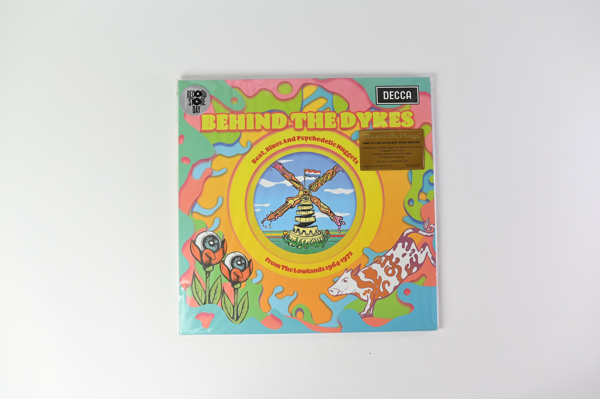 Various - Behind The Dykes: Beat, Blues And Psychedelic Nuggets From The Lowlands 1964-1972 Music On Vinyl RSD Ltd Yellow & Turquoise