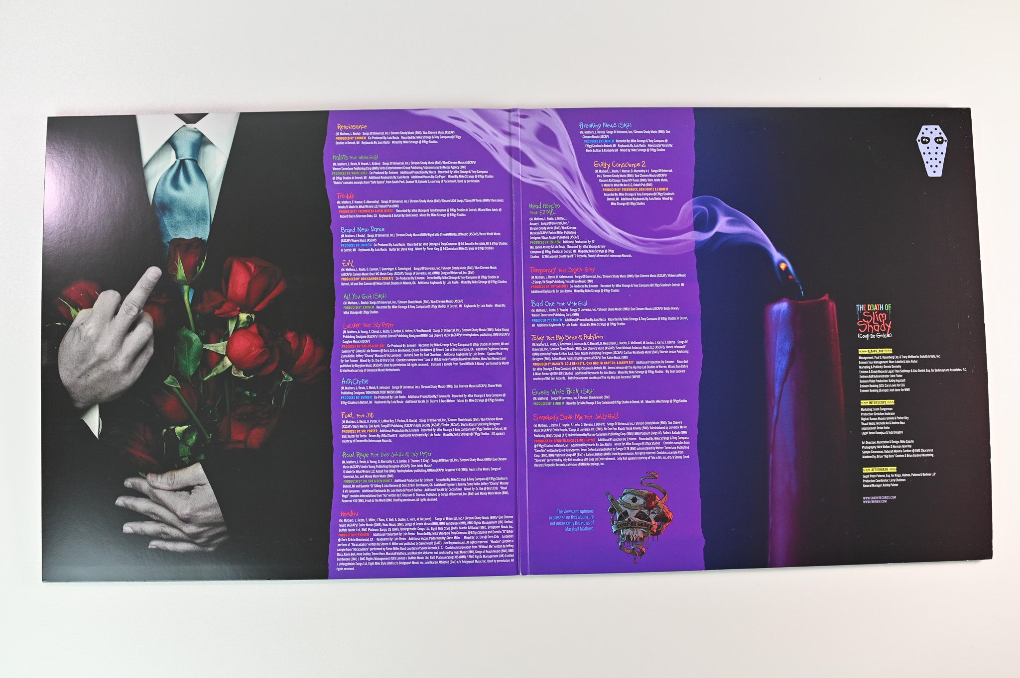 Eminem - The Death Of Slim Shady (Coup De Grâce) on Aftermath Ltd Red / Blue Vinyl