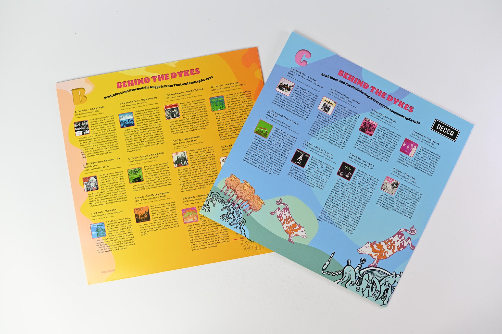 Various - Behind The Dykes: Beat, Blues And Psychedelic Nuggets From The Lowlands 1964-1972 Music On Vinyl RSD Ltd Yellow & Turquoise