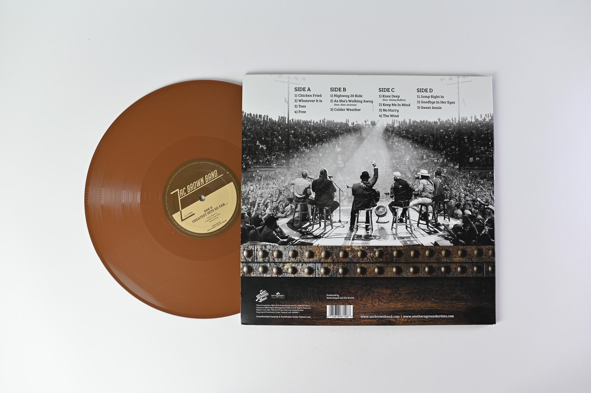 Zac Brown Band - Greatest Hits So Far on Southern Ground Artists Ltd Walnut Brown Reissue