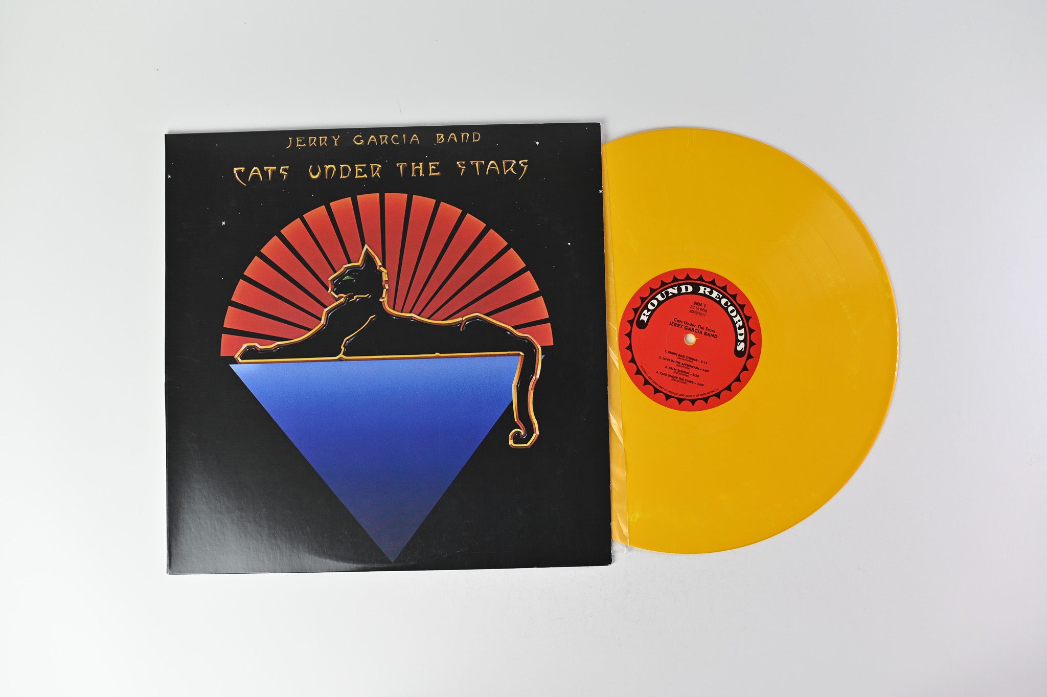 The Jerry Garcia Band - Cats Under The Stars on Round Records Yellow Marbled Vinyl