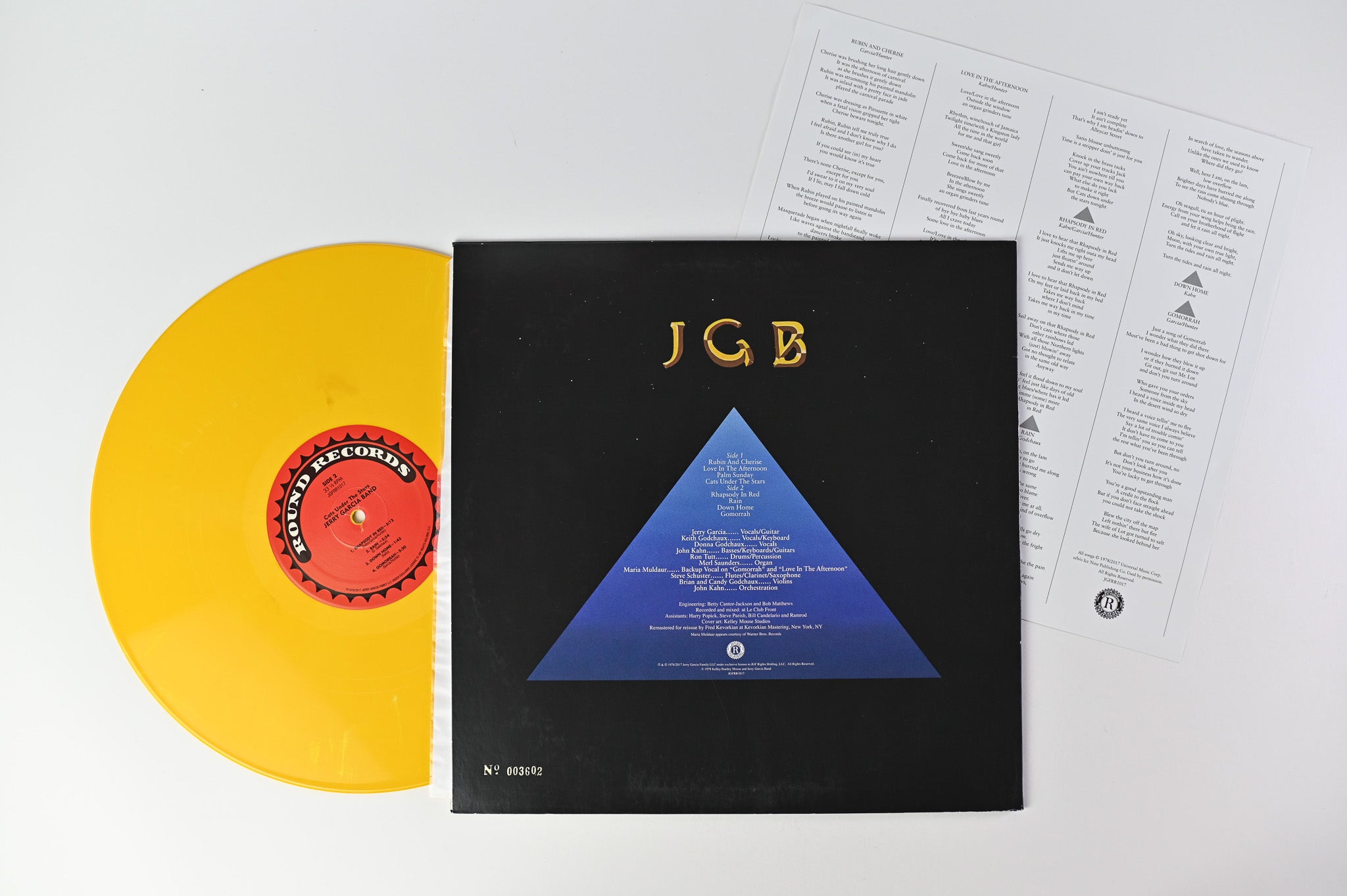 The Jerry Garcia Band - Cats Under The Stars on Round Records Yellow Marbled Vinyl
