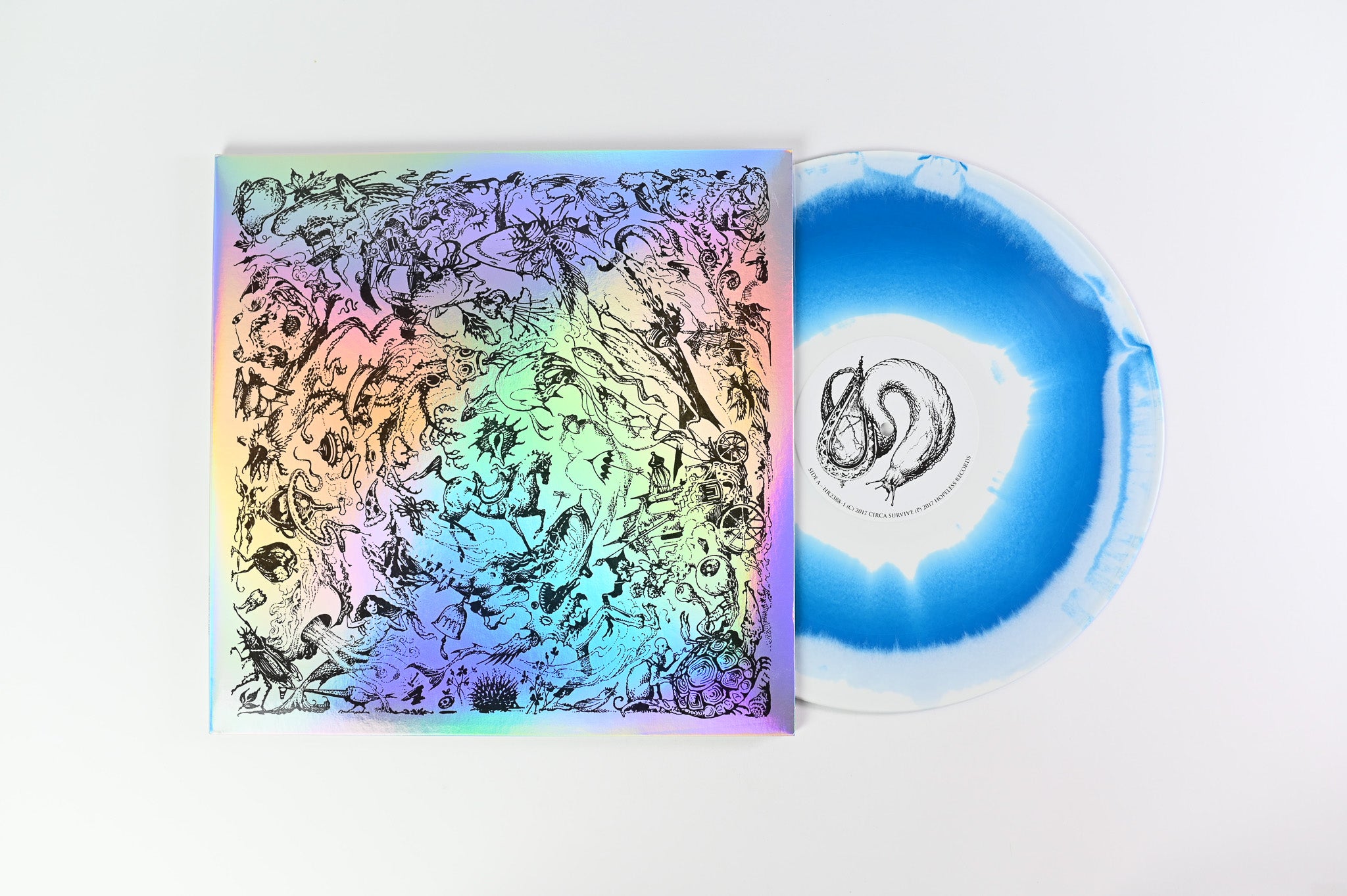 Circa Survive - The Amulet on Hopeless Ltd White With Blue Swirl