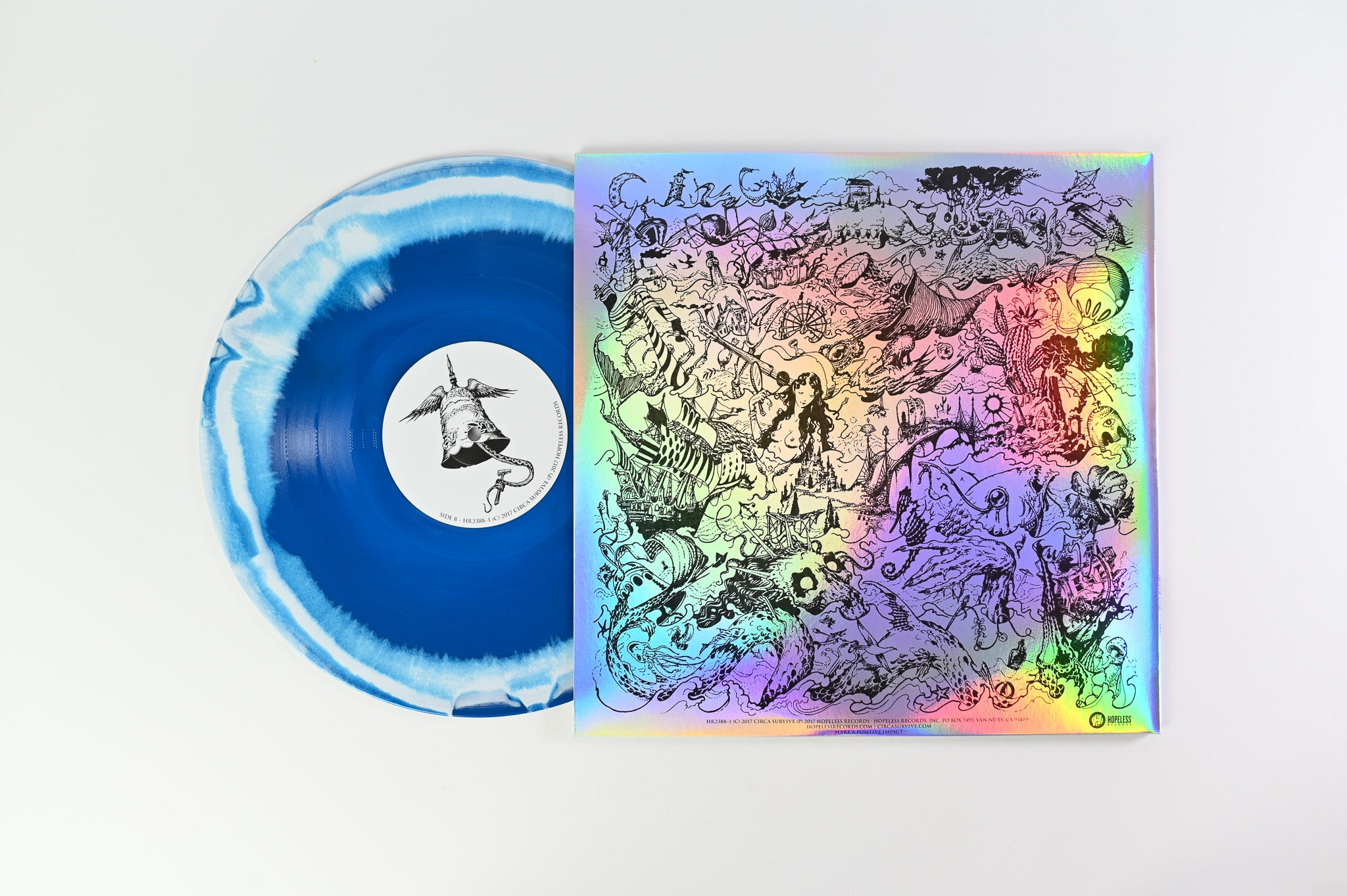 Circa Survive - The Amulet on Hopeless Ltd White With Blue Swirl