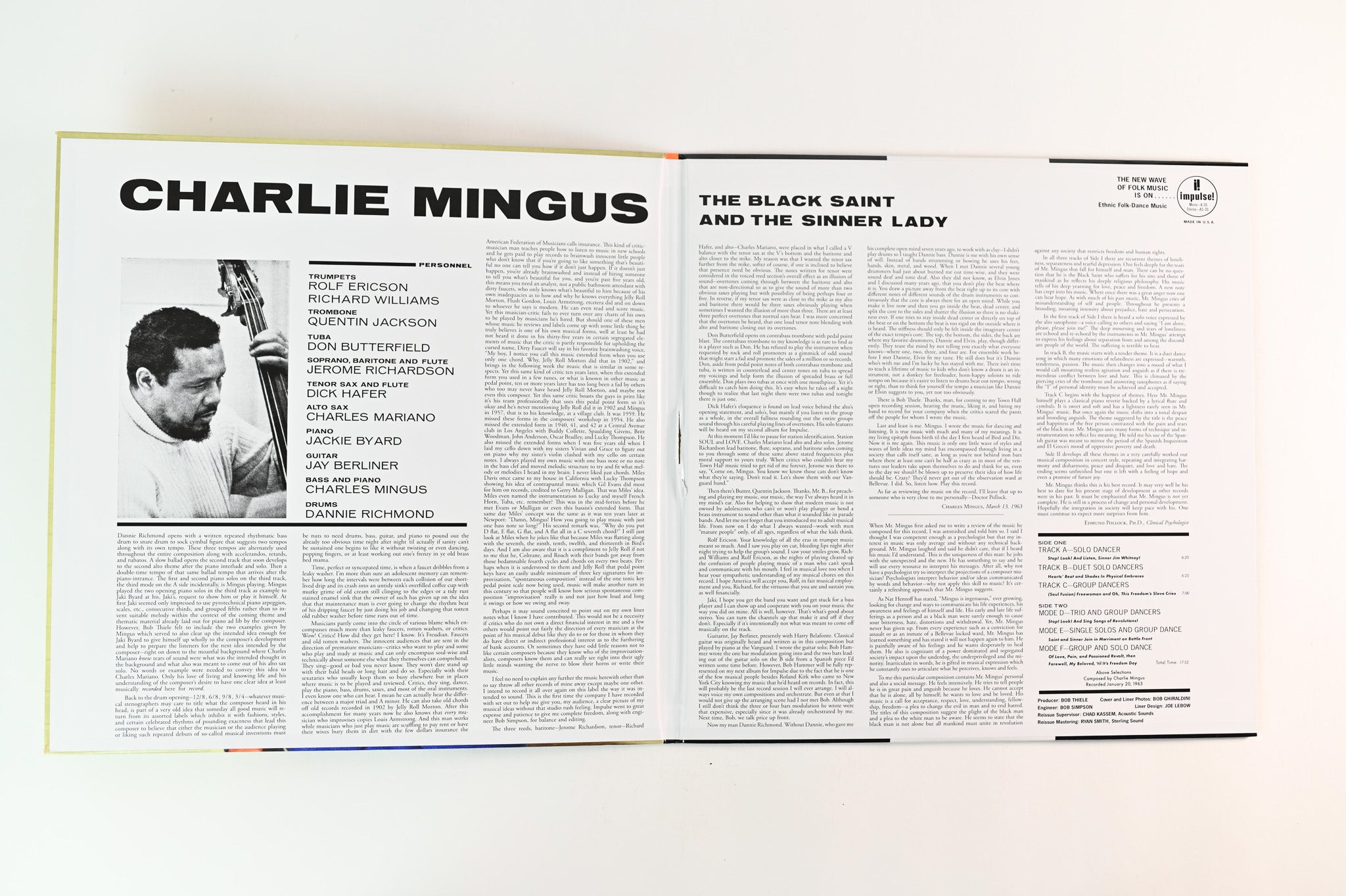 Charles Mingus - The Black Saint And The Sinner Lady on Impulse Acoustic Sound Series 180 Gram Reissue