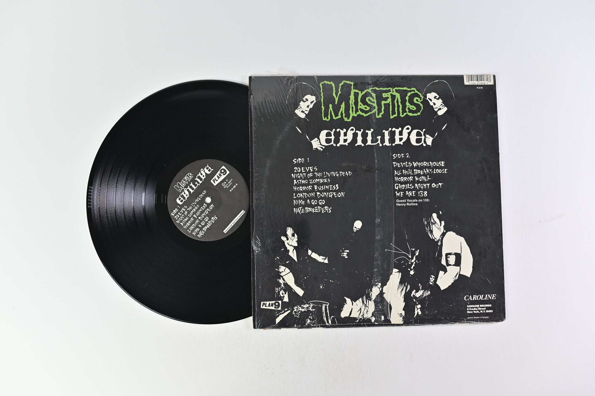 Misfits - Evilive on Plan 9/Caroline Records Black Translucent Vinyl