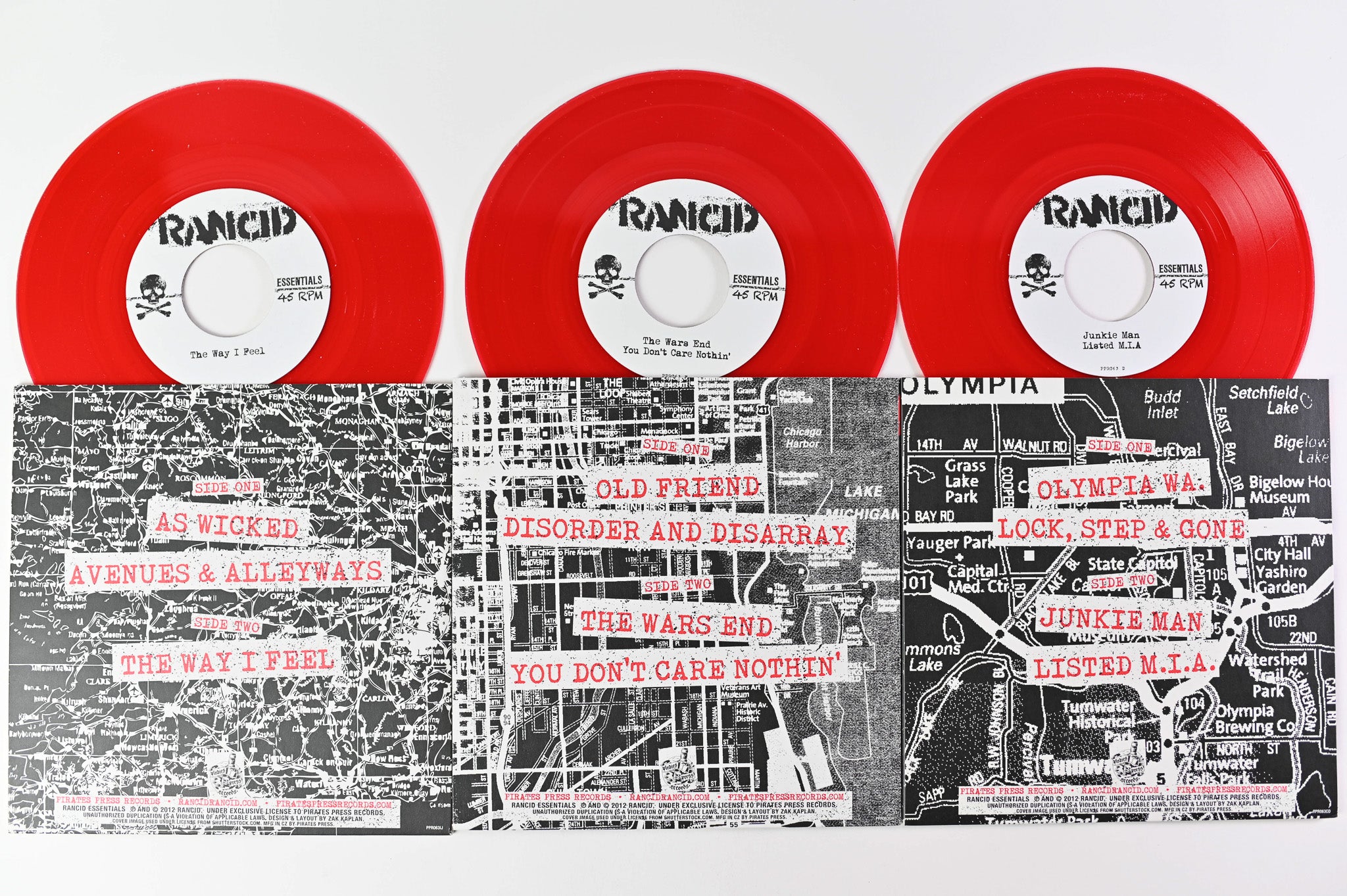 Rancid - ...And Out Come The Wolves on Pirates Press Ltd Red Vinyl 5 X 7" Reissue