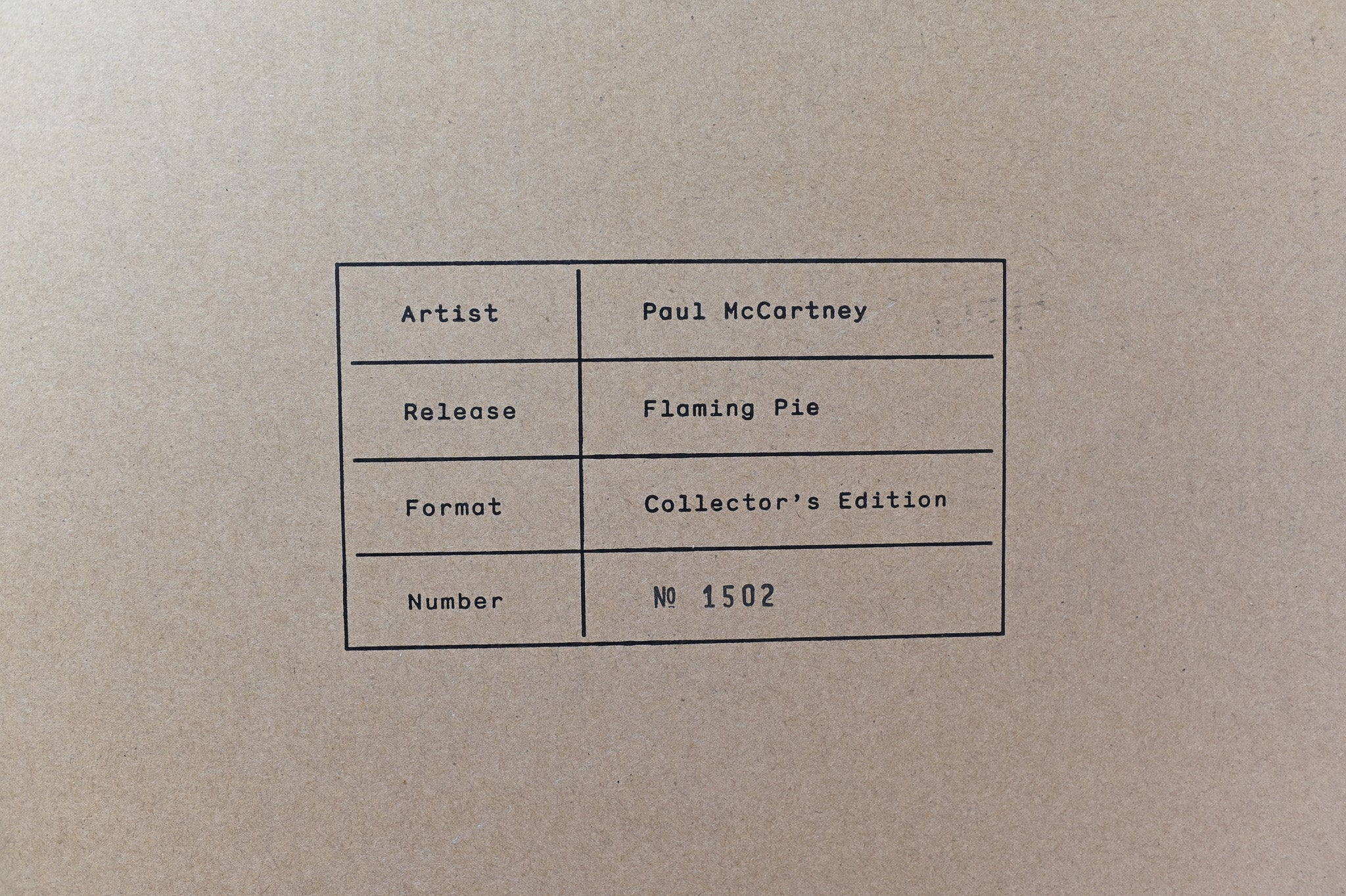 Paul McCartney - Flaming Pie on MPL - Numbered Collectors Edition