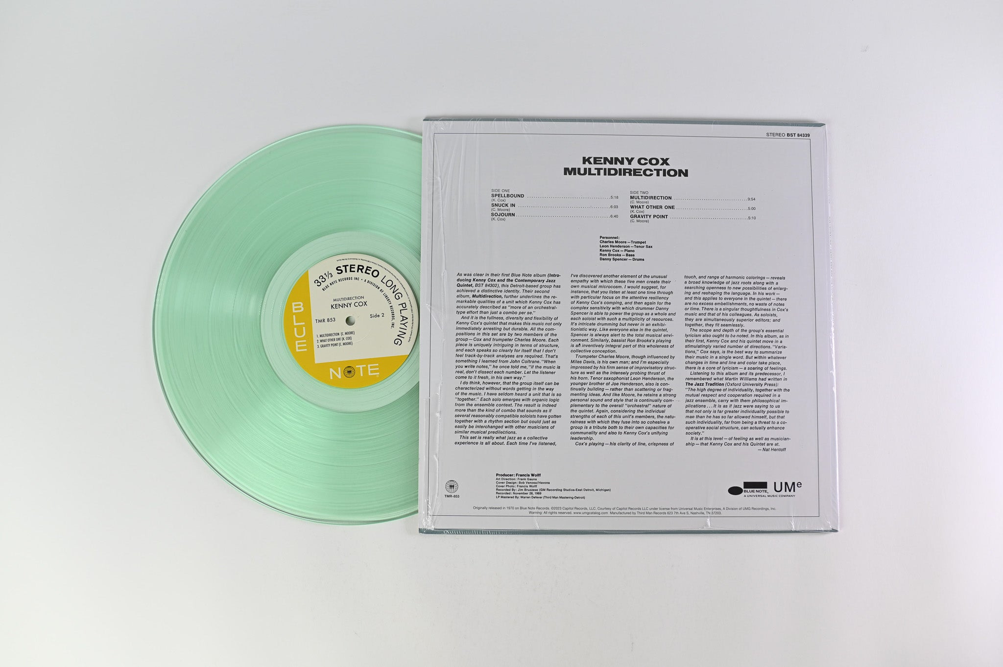 Kenny Cox - Multidirection on Blue Note Third Man Ltd Clear Vinyl Reissue